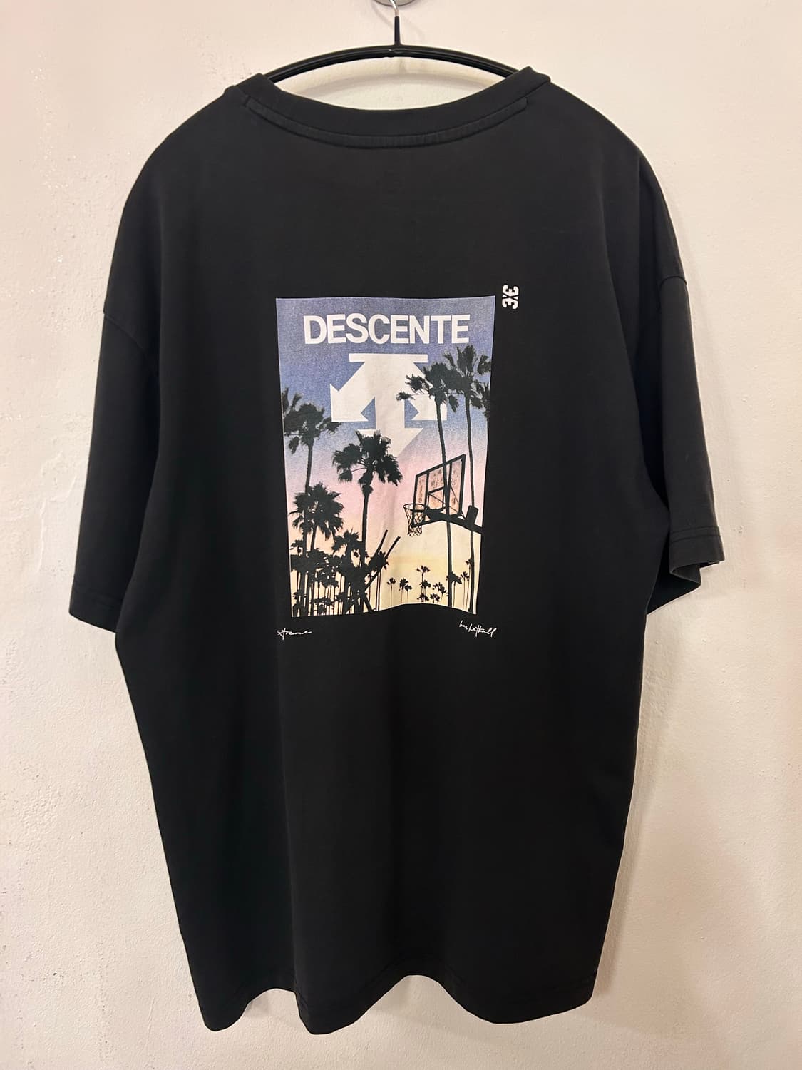 데상트 블랙 반팔 티셔츠 M (실측 100-105) 상품이미지6