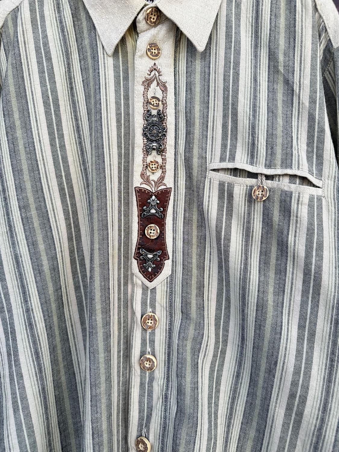 티롤리언 독일 린넨셔츠 상품이미지5