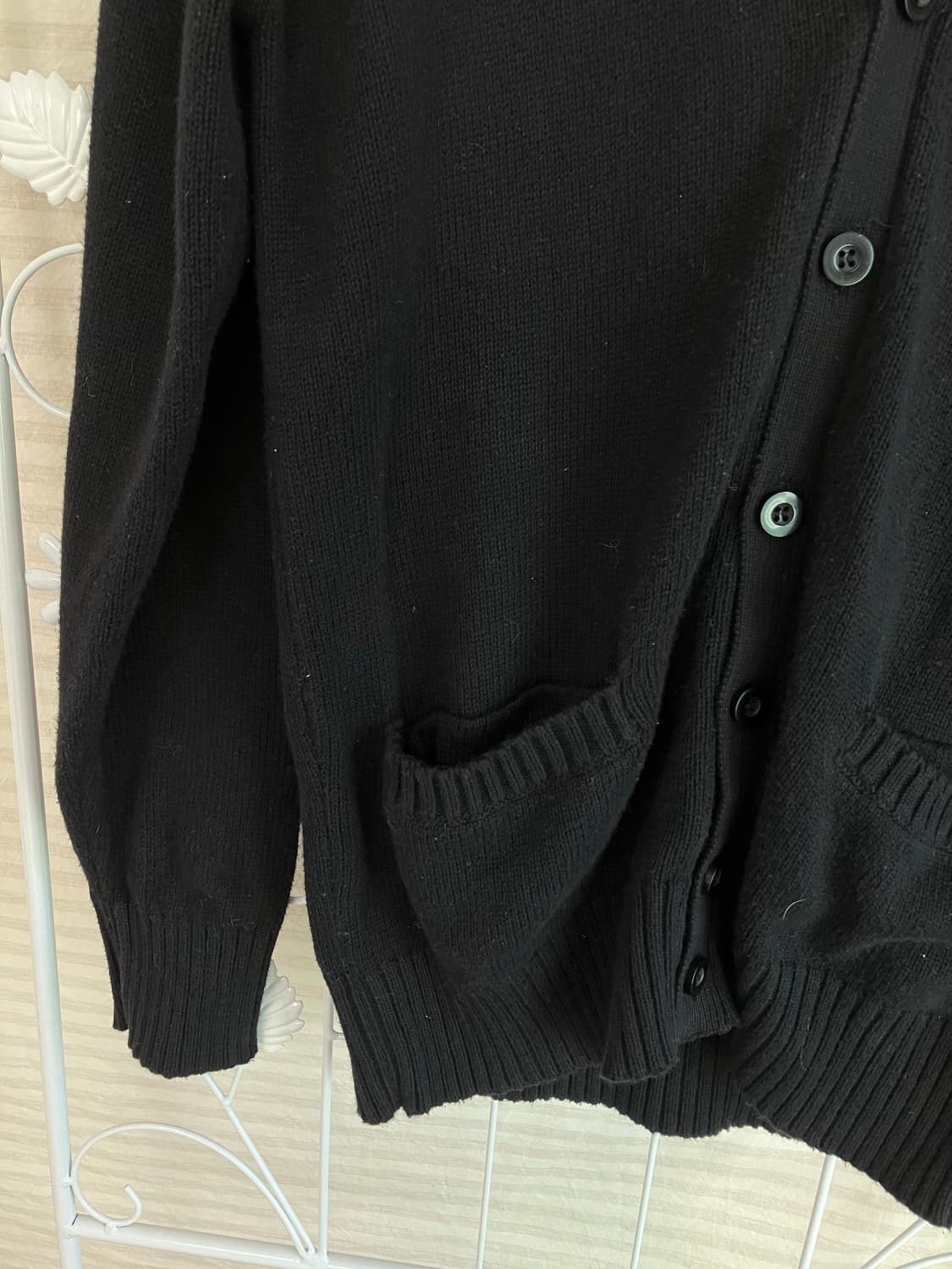 빈티지 블랙 버튼 니트 가디건 y2k 스트릿 갸루 펑키 일본빈티지570  상품이미지2