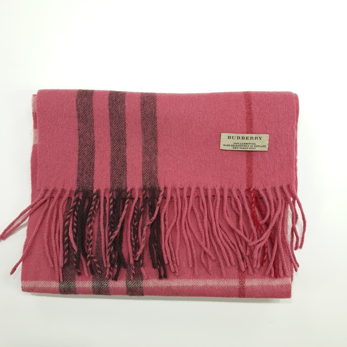 MX159 버버리 핫핑크 자이언트 노바체크 램스울 목도리 머플러 상품이미지8