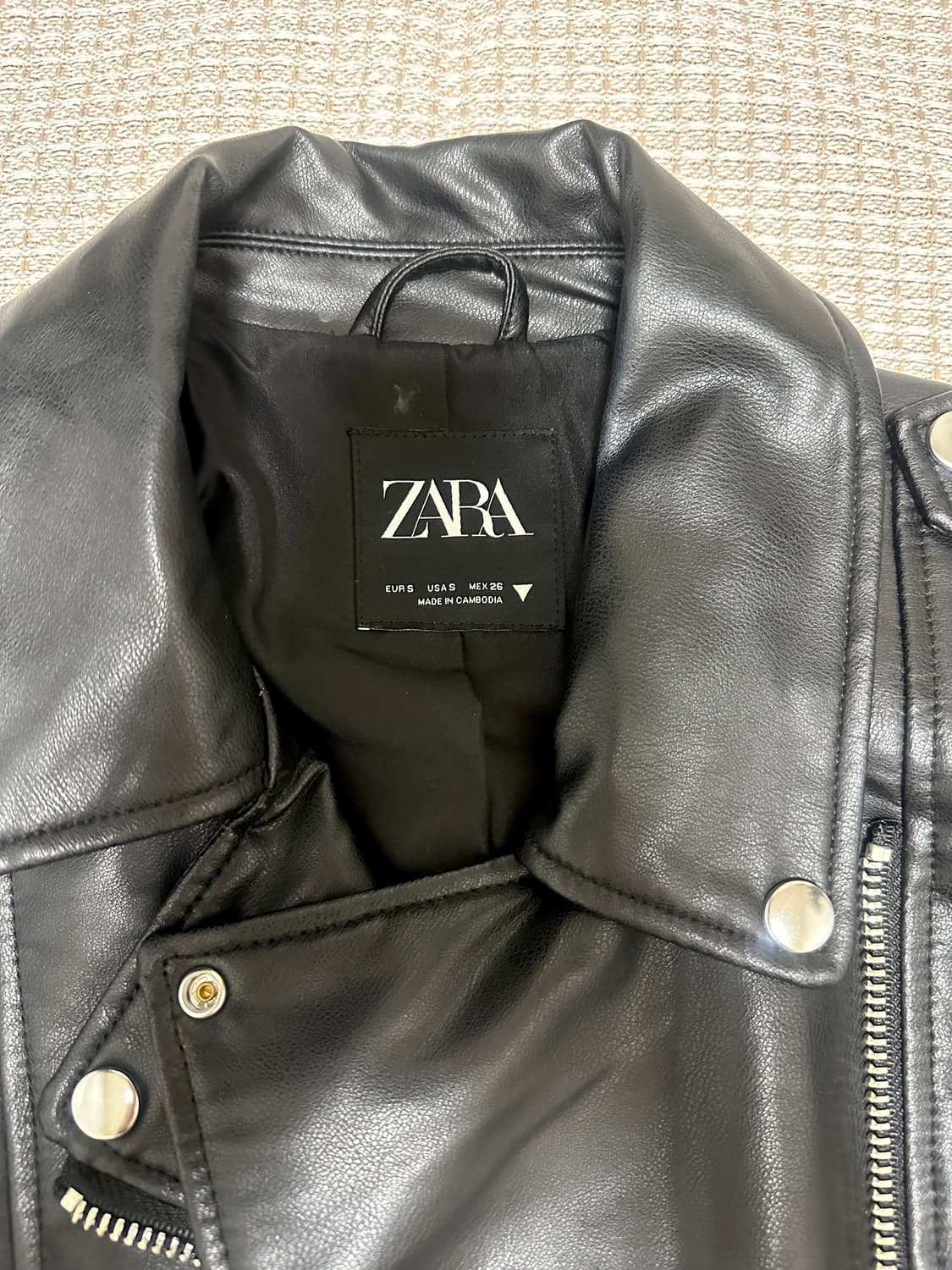 자라 zara 가죽 레더 자켓 s 상품이미지2