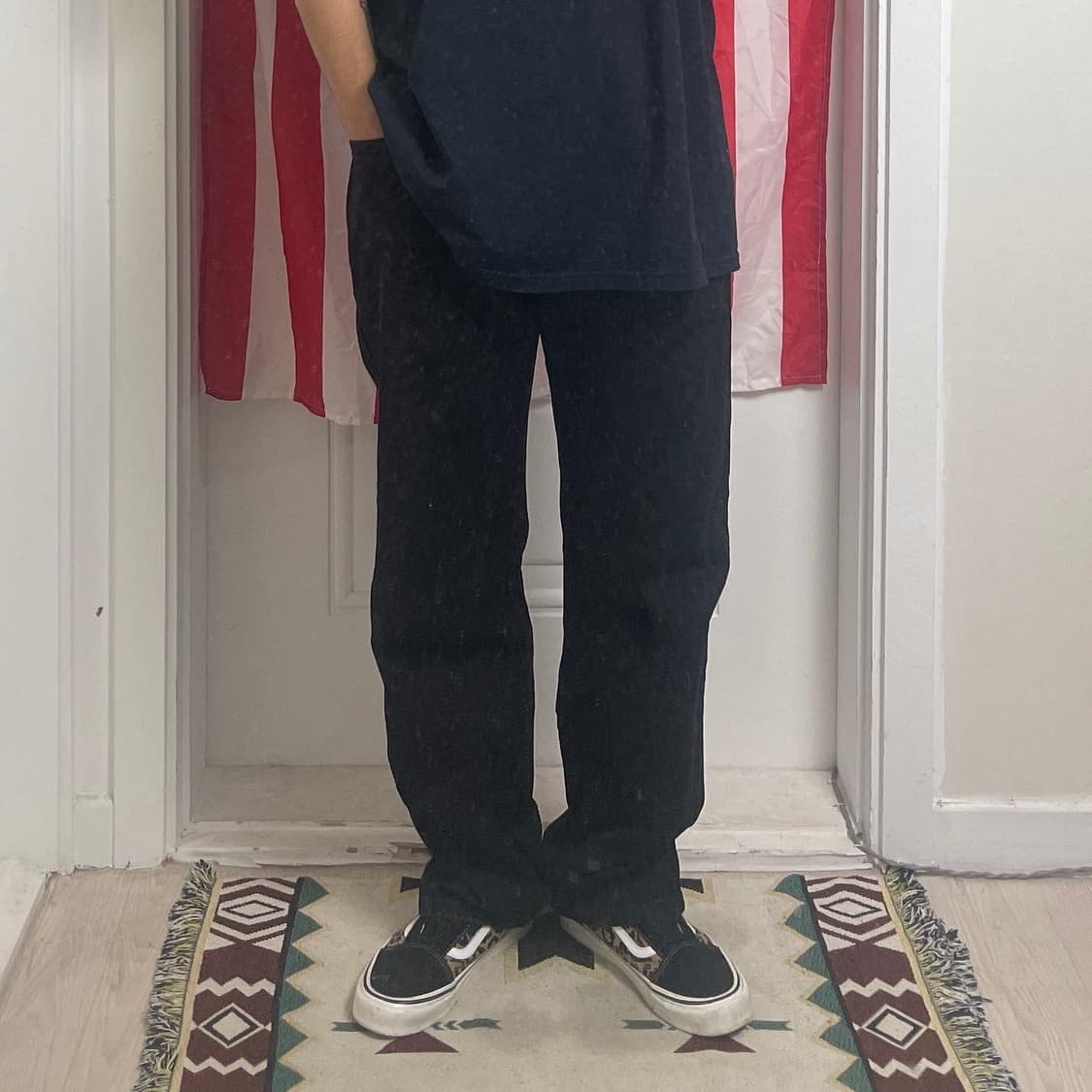 리바이스 505 흑청바지 빈티지 블랙진 데님팬츠  상품이미지1