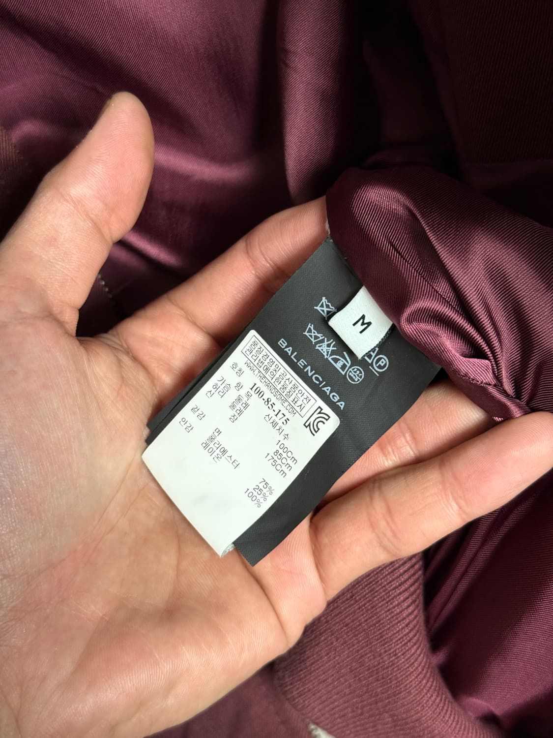 발렌시아가 17ss 바라쿠다 헤링턴 자켓 와인 M 상품이미지8