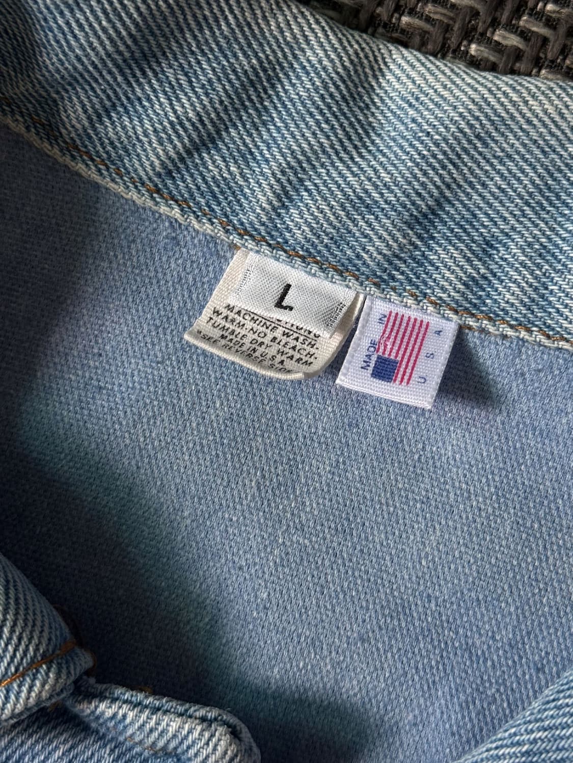 90s USA 할리 데이비슨 라이트 워시드 데님자켓 (100-105) 상품이미지4