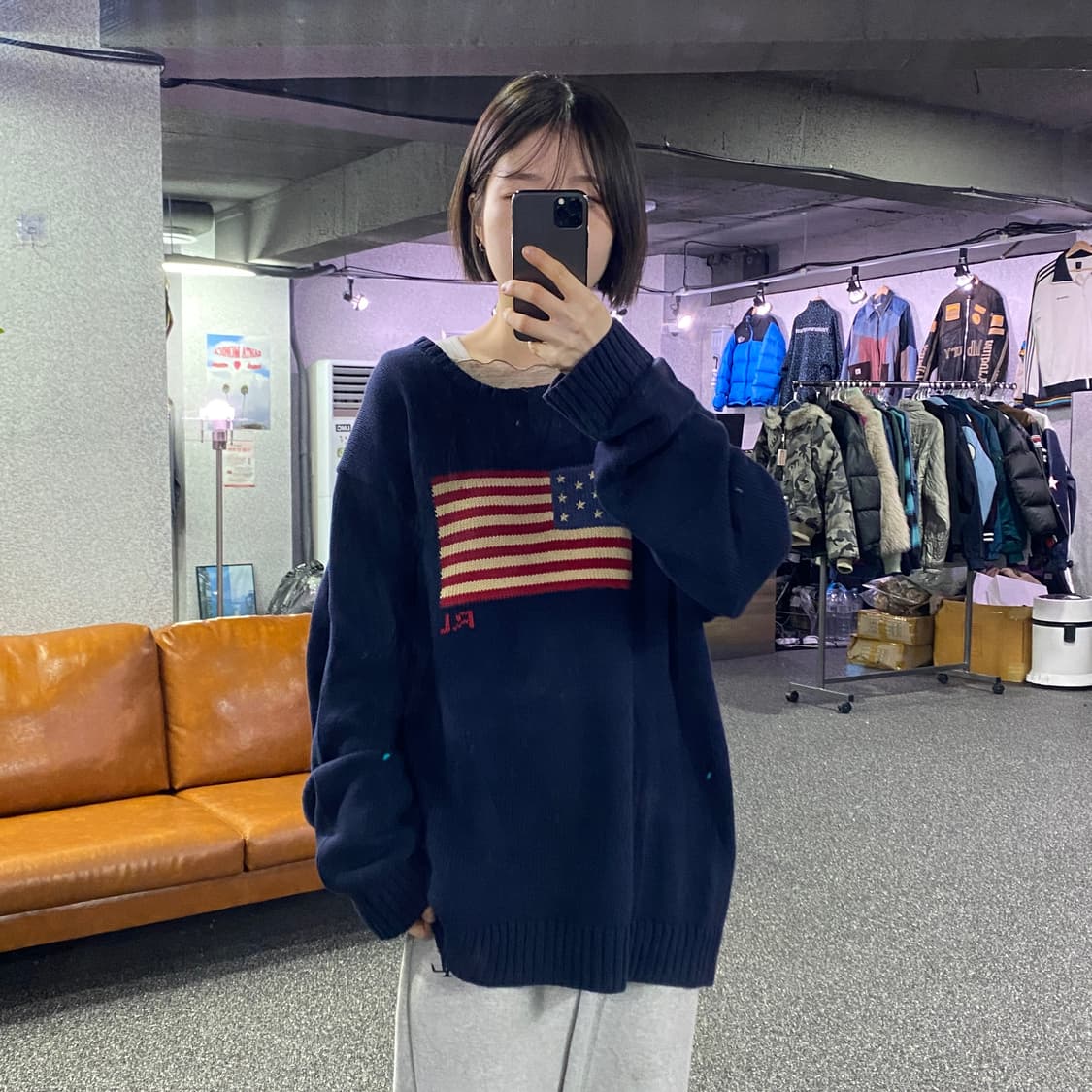 폴로 랄프로렌 성조기 니트 B3712 상품이미지1