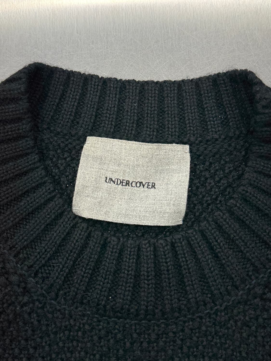 언더커버 13aw 블랙 와프스 투포켓 니트 스웨터 상품이미지7
