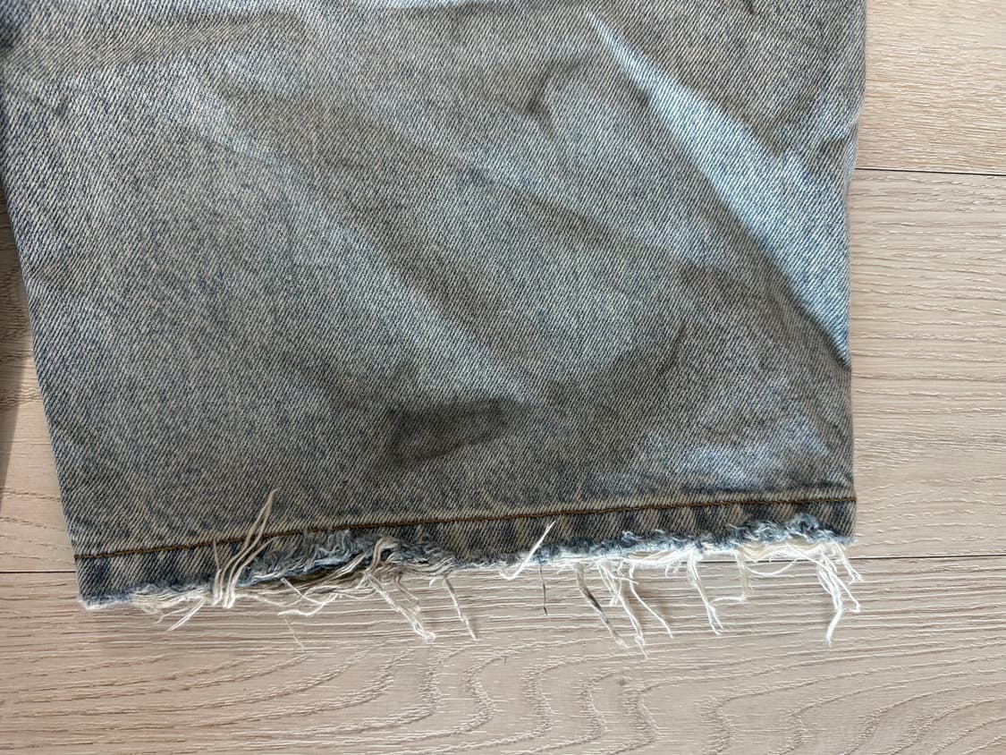 [S] 발렌시아가 풀업 배기 연청 데님 진 상품이미지4