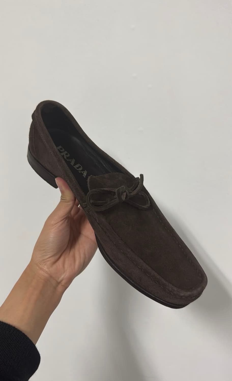 2000s 프라다 스웨이드 로퍼 (275 사이즈) 상품이미지1