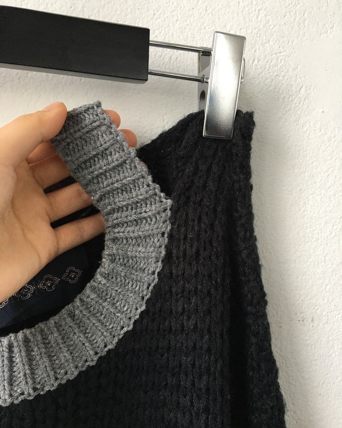 Pattern mixed point knit onepiece 상품이미지6