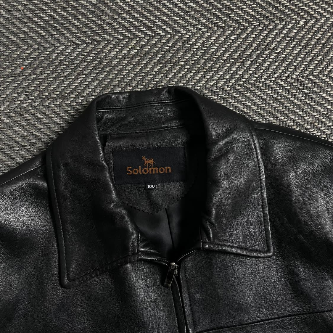 Solomon 아카이브 램스킨 싱글 라이더 레더 가죽 자켓 y 4758 상품이미지5