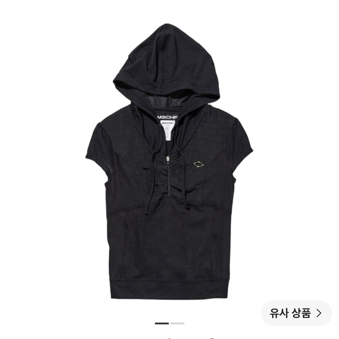 미스치프 후드 트랙 집업 블랙 멀티 상품이미지1