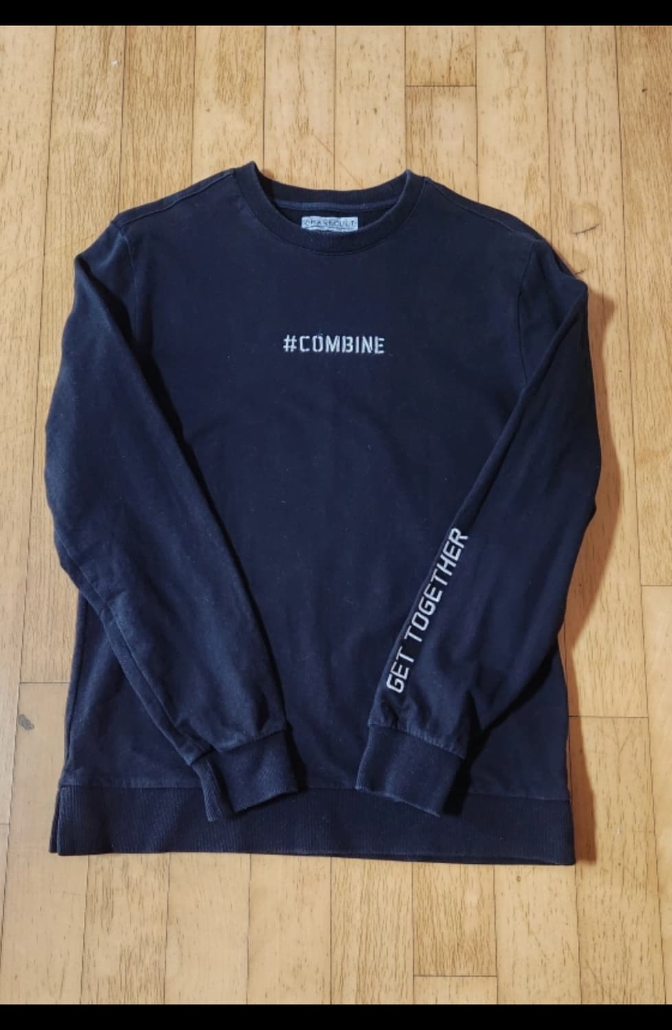 (체이스컬트) 검정 맨투맨 티셔츠 100 (슬림) 상품이미지1