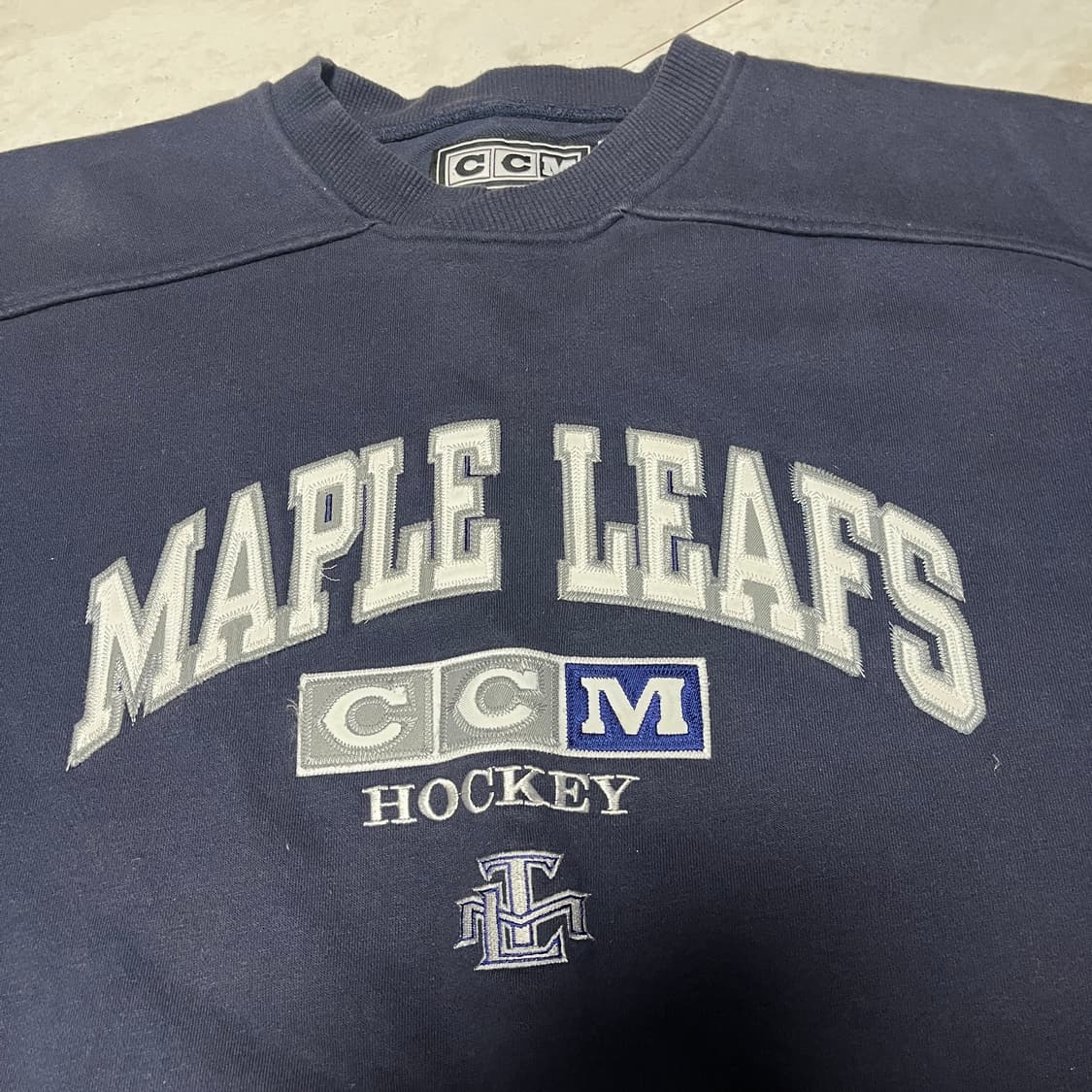 90s NHL CCM 토론토 하키팀 오버사이즈 스웻 기모 맨투맨 크루넥  상품이미지2