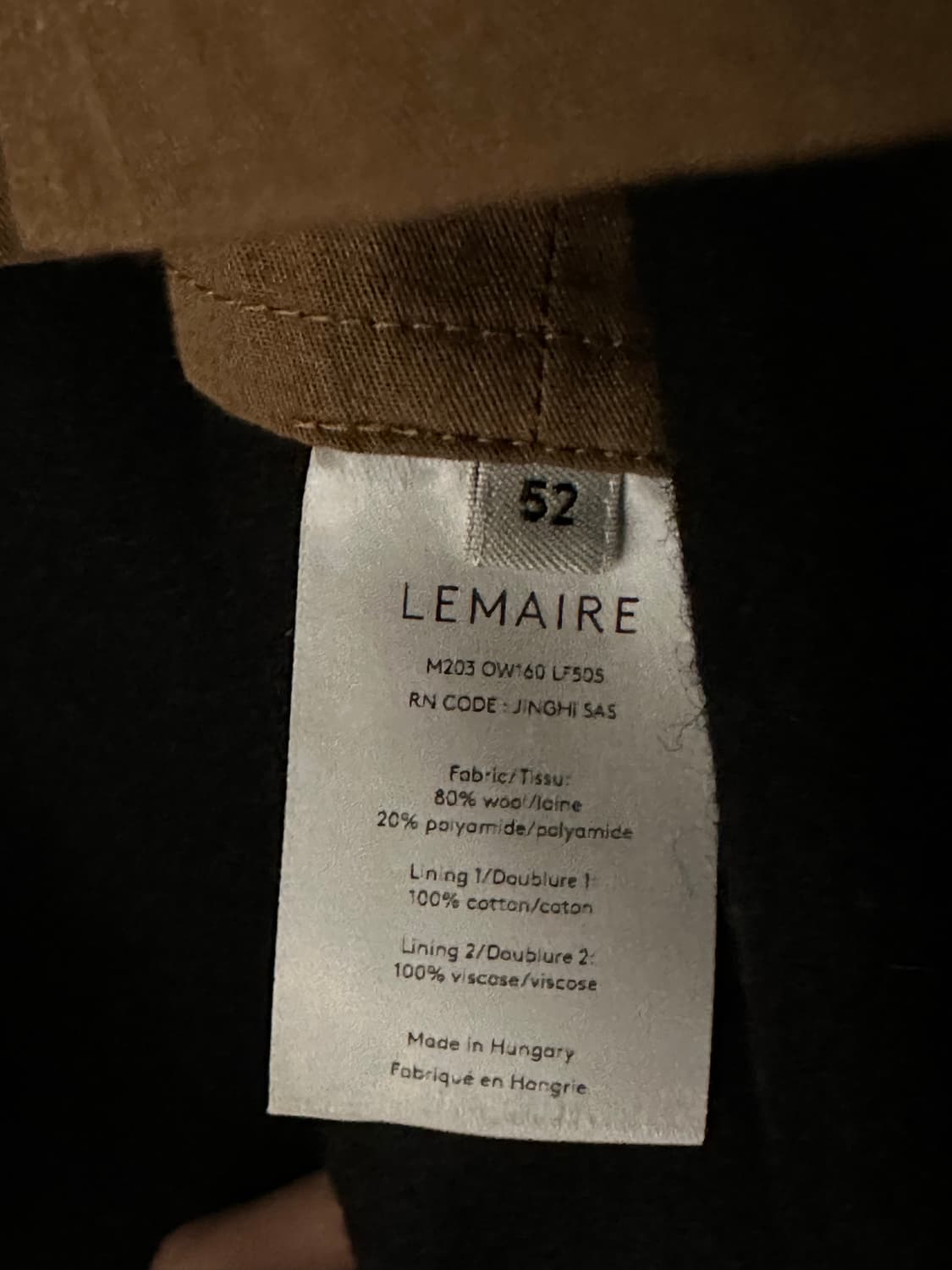 르메르 울 블루종 블랙(52) 상품이미지2