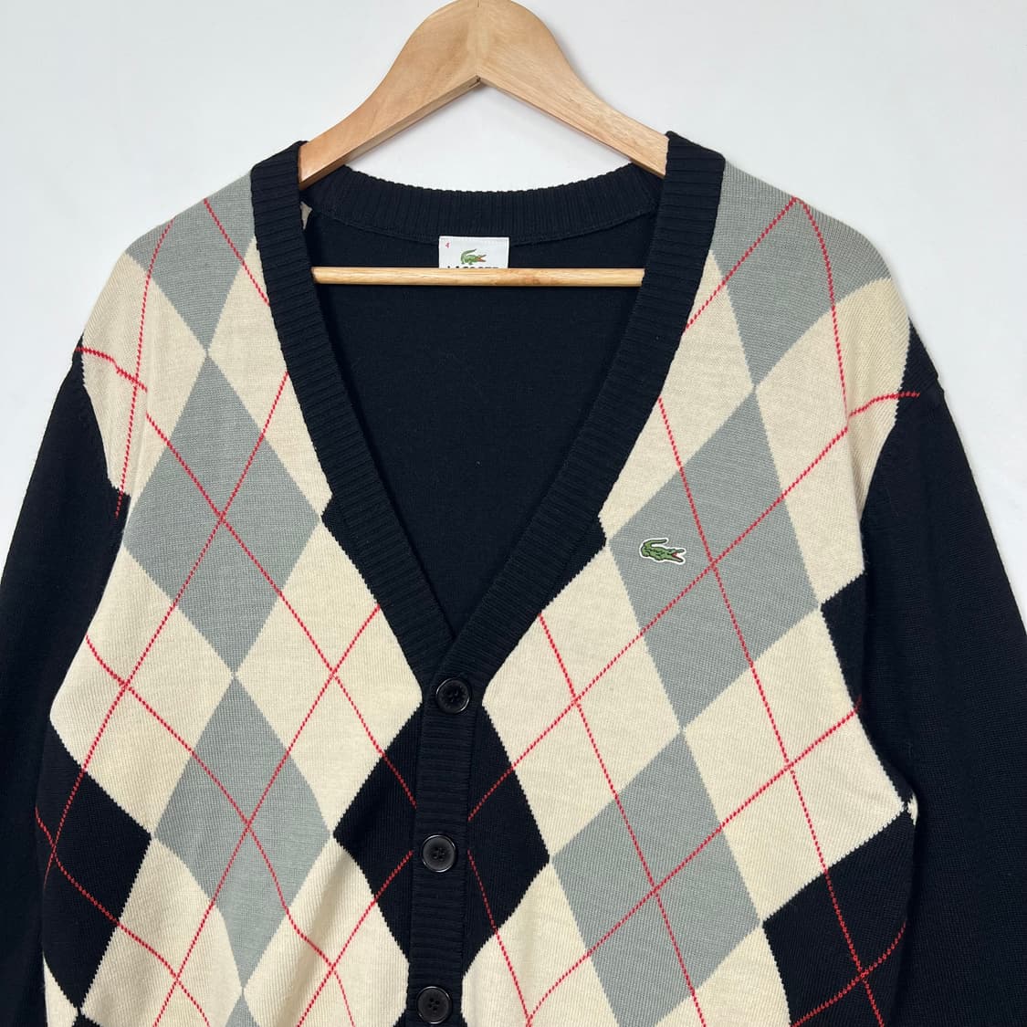 Lacoste 라코스테 아가일 브이넥 가디건 상품이미지2