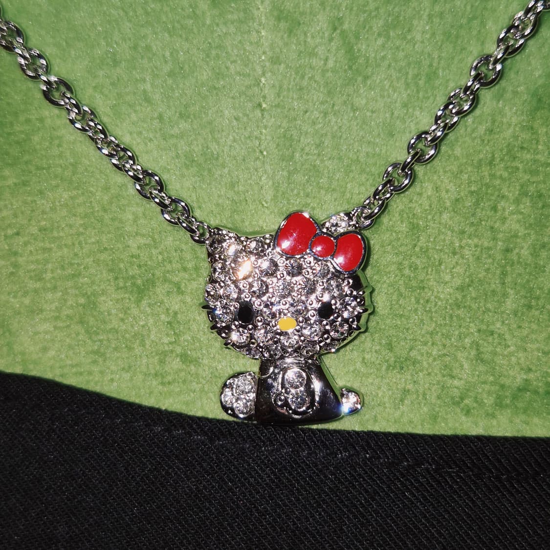 08s 레어 실버 925 키티 파베 목걸이 상품이미지8