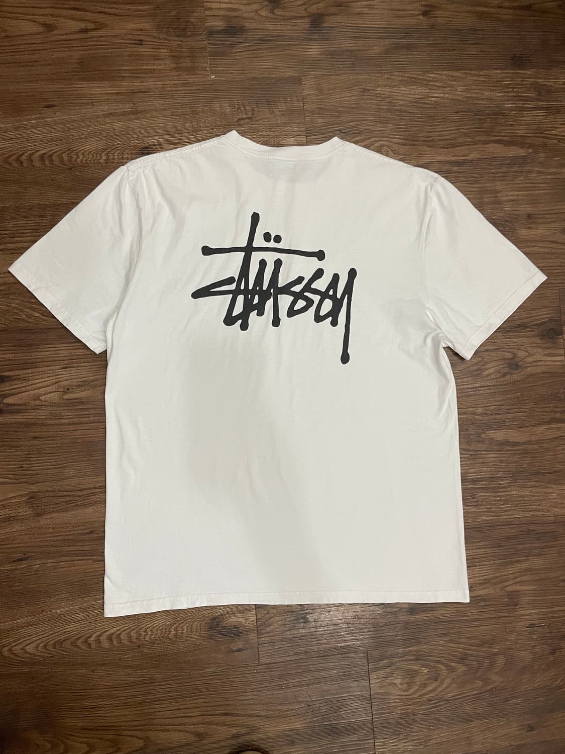 스투시 stussy 베이직 로고 반팔 티셔츠 화이트 상품이미지1