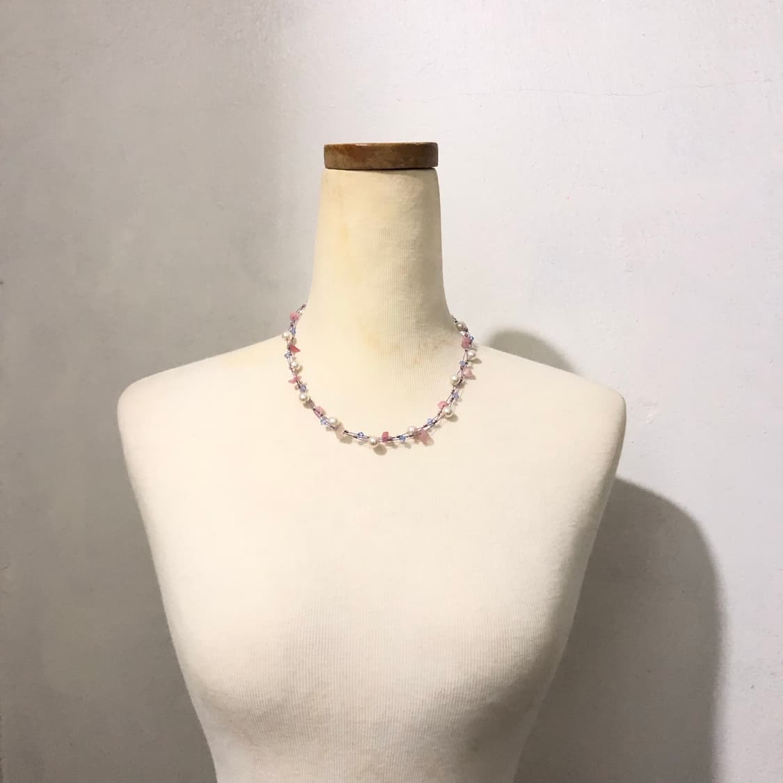 빈티지 헨드메이드 비즈 목걸이 페어리 모리걸 하구미 히피 오리엔탈 상품이미지1