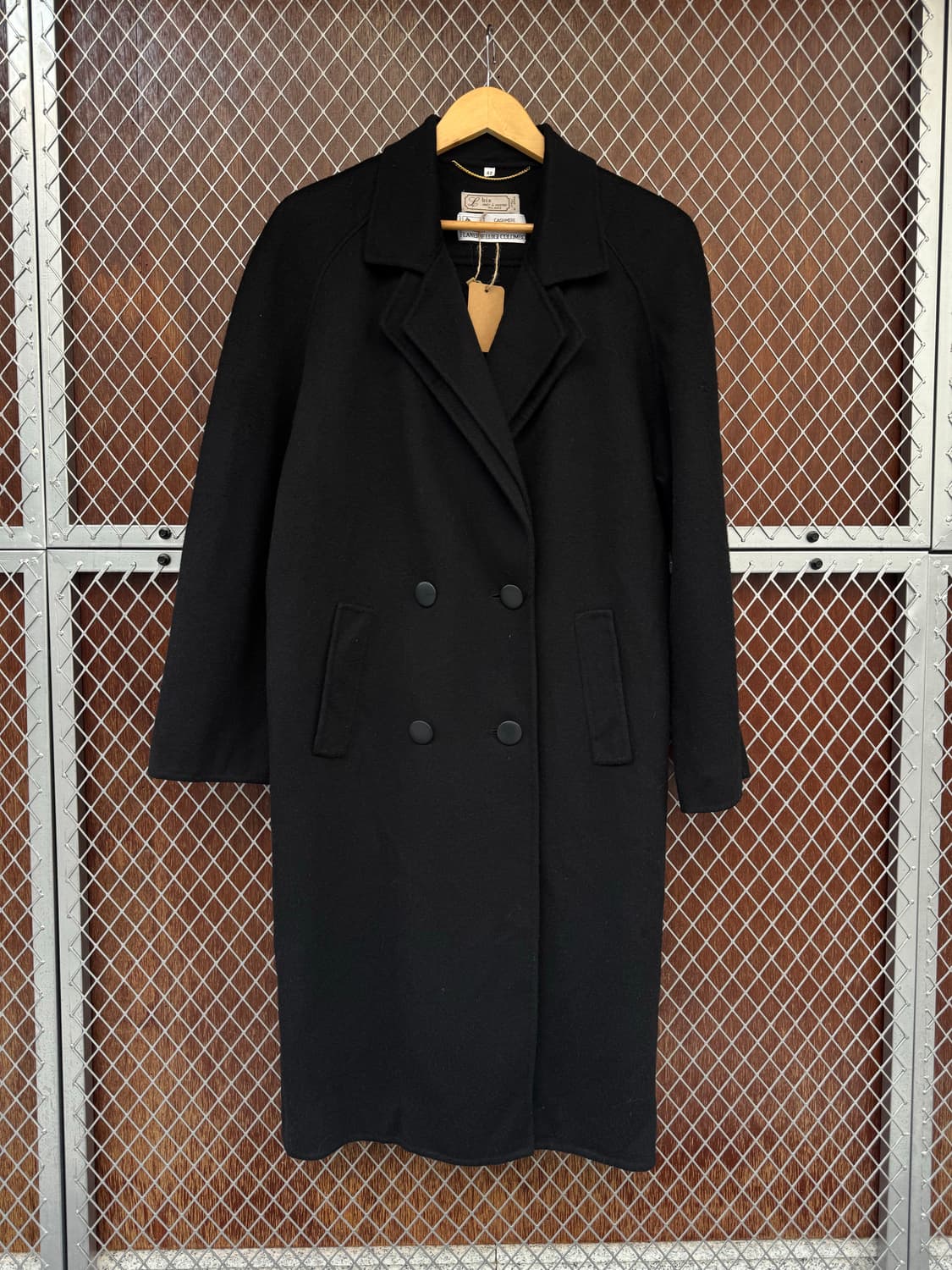LANIERIE LUIGI COLOMBO 콜롬보 캐시미어 블랙 더블 코트 상품이미지1