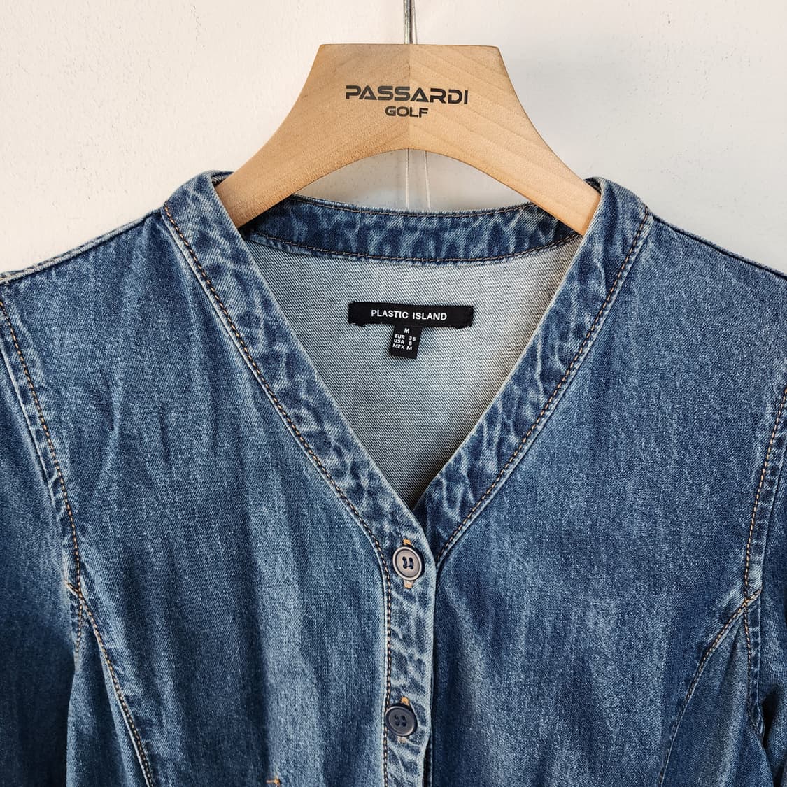 플라스틱 아일랜드 데님 롱 원피스 상품이미지2