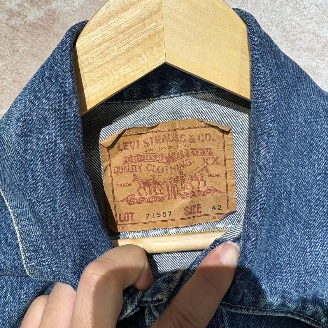 90s Levi’s 리바이스 71557 트러커 데님자켓 상품이미지5