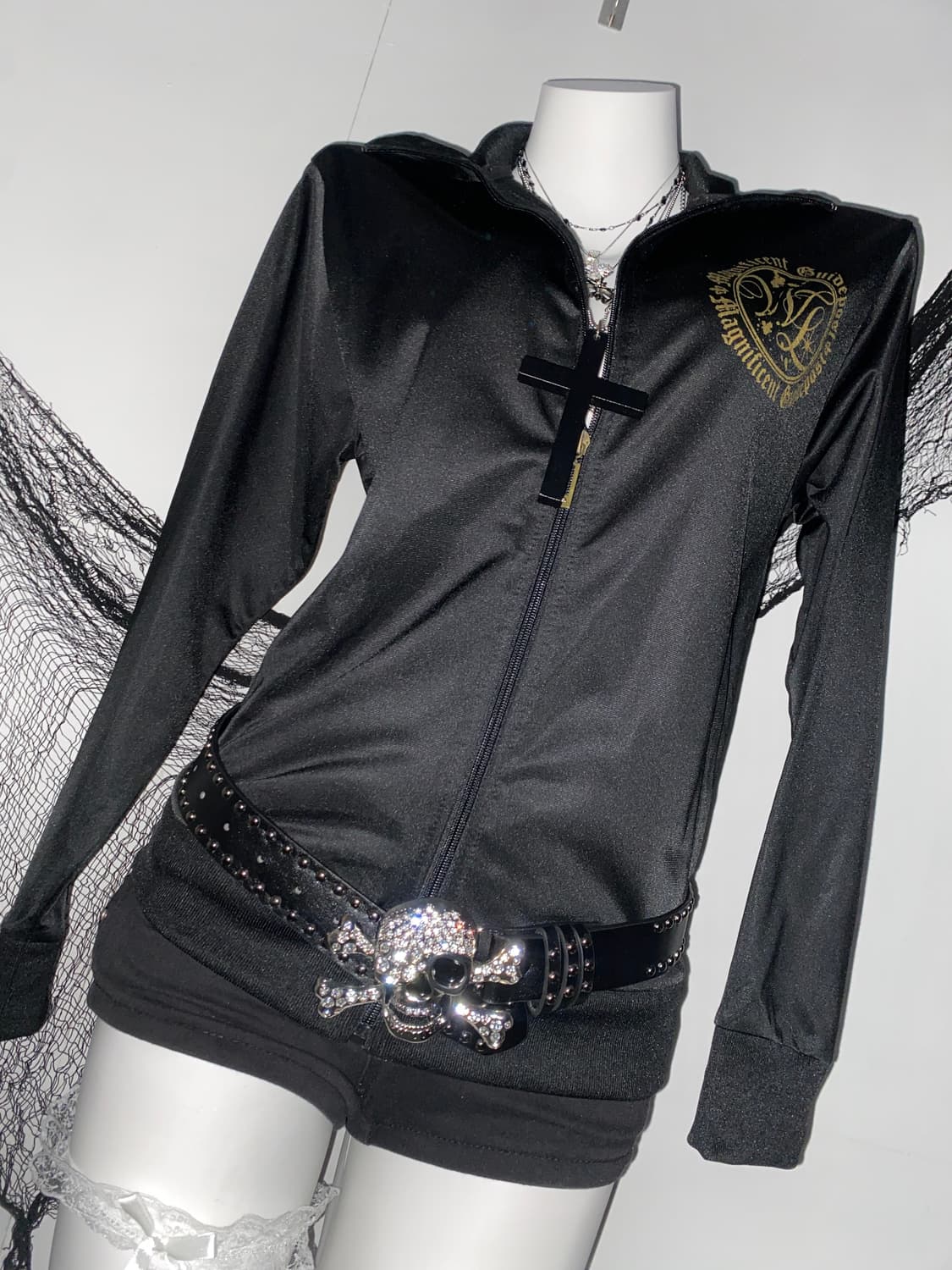 ꒰ঌ 펑투케 골드 레터링 져지 집업 ໒꒱ 상품이미지4