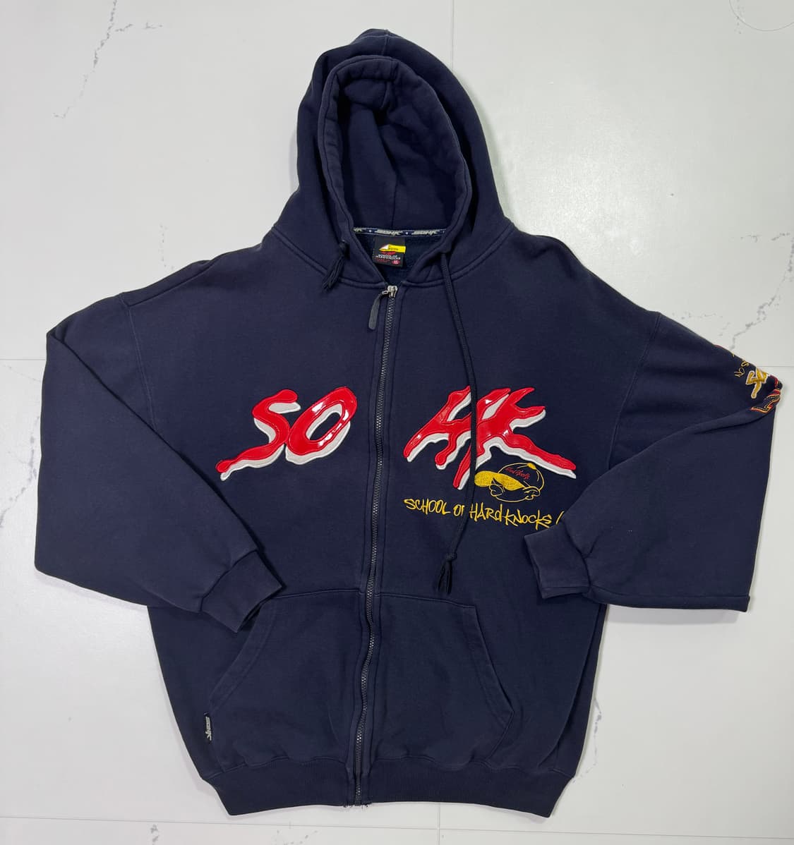 90s School of hard knock 후드집업 XL 상품이미지1