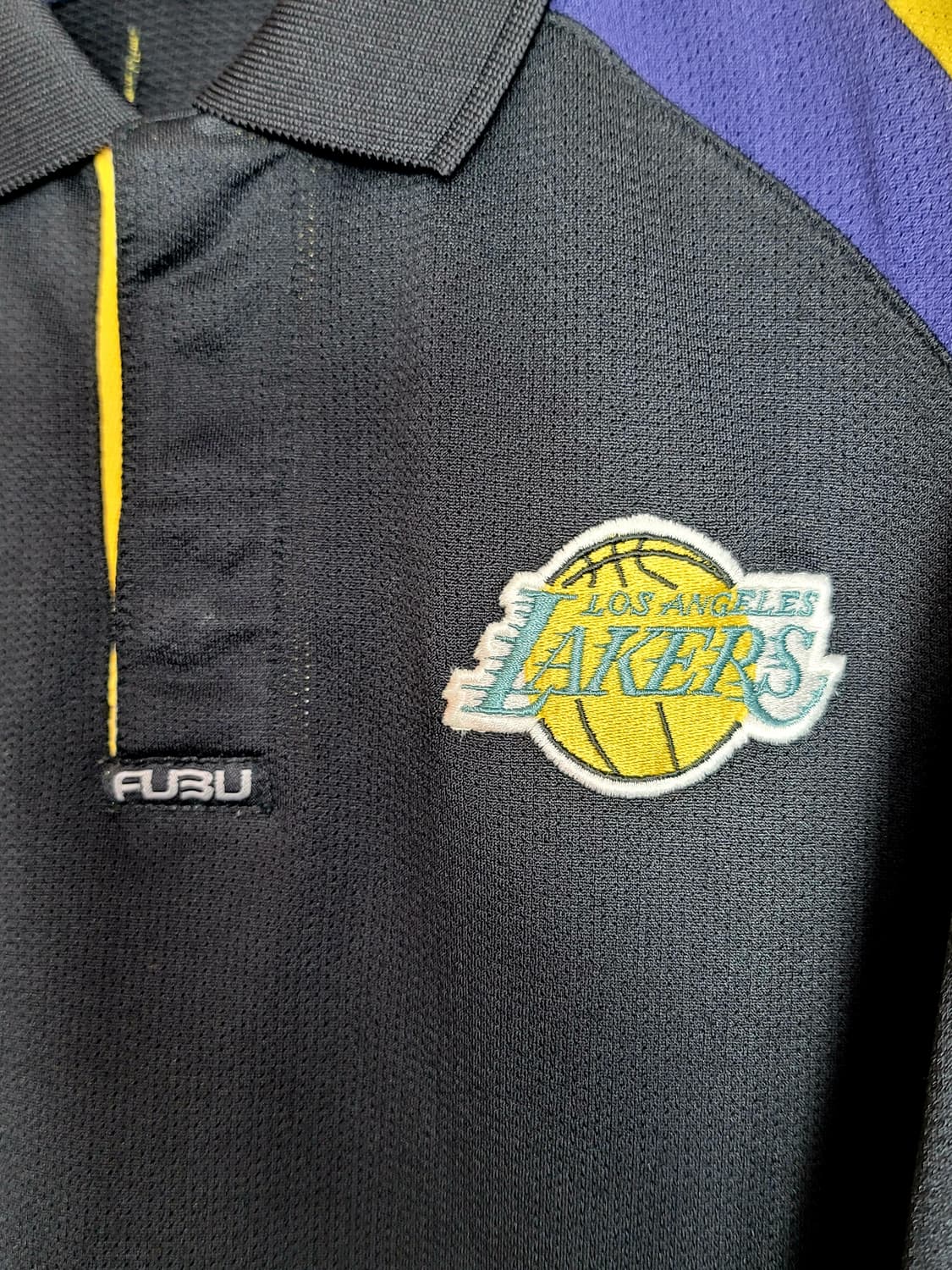 푸부(FUBU) x NBA LA레이커스 올드스쿨 반팔 PK티셔츠 판매 상품이미지5