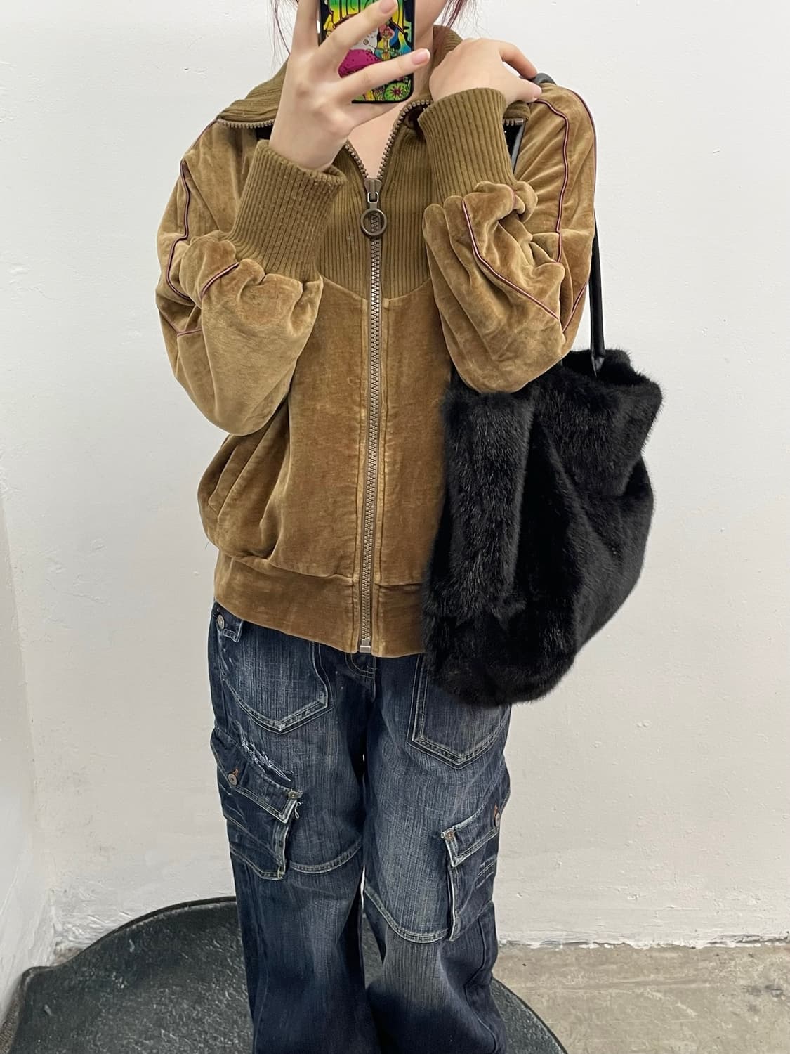 블랙 퍼 쇼퍼백 🖤 상품이미지4