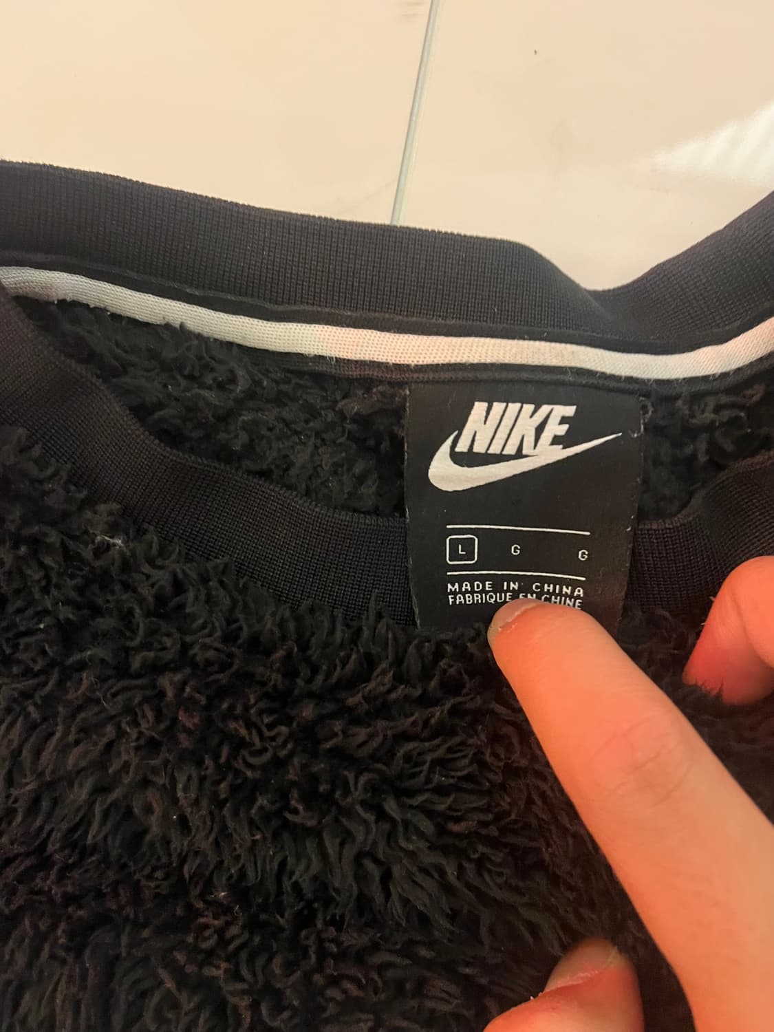 나이키 에어 블랙 플리스 사이드 지퍼 맨투맨(l) 상품이미지3