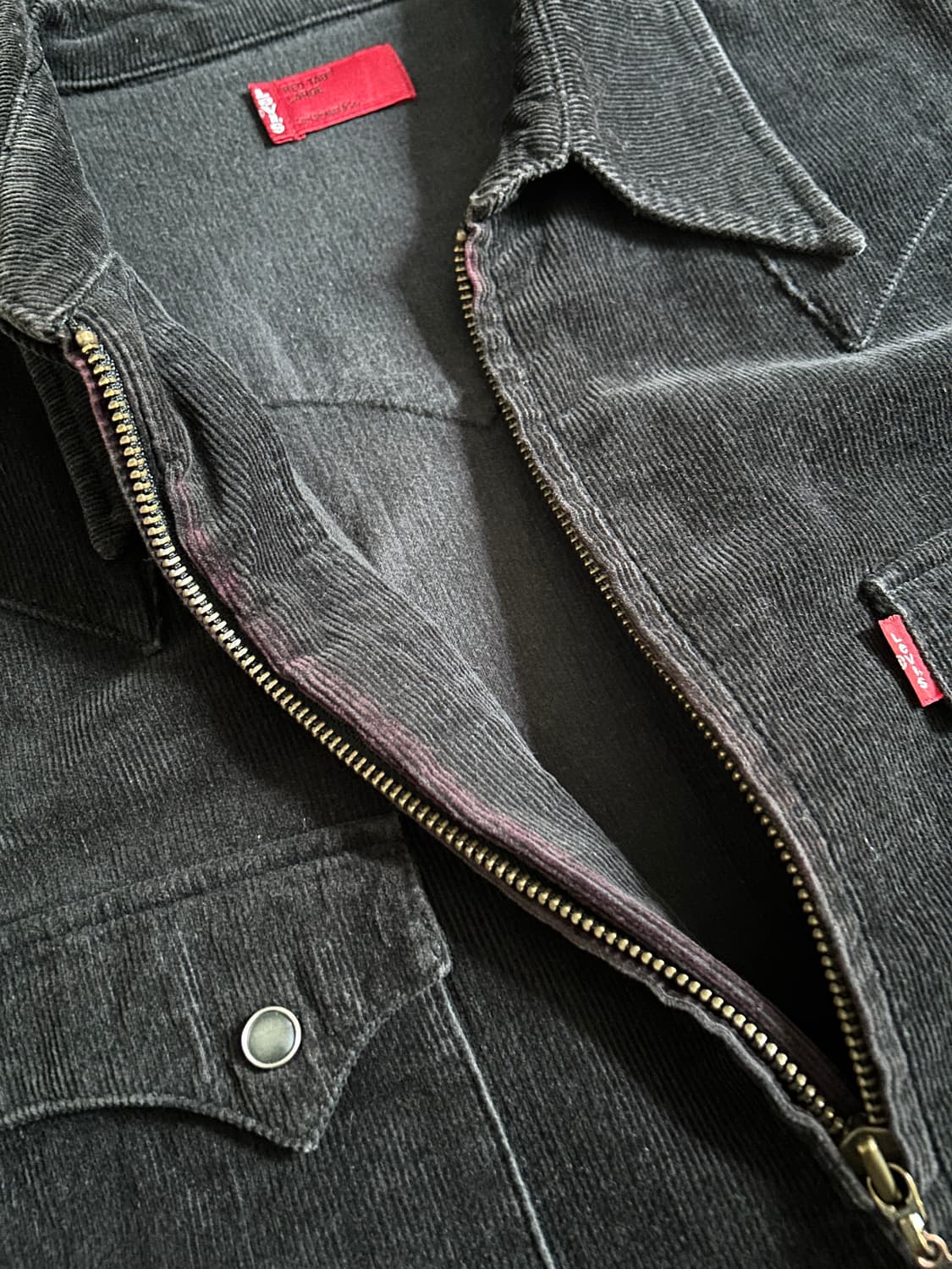 00s 리바이스 레드탭 브라운 코듀로이 웨스턴 집업 셔츠 상품이미지6