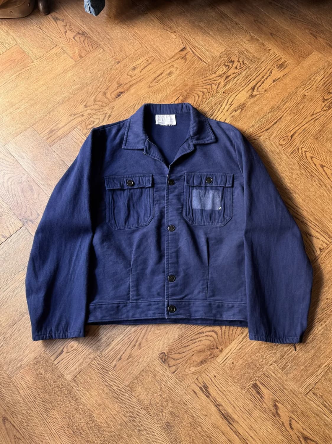 [M]90's 빈티지 트러커 타입 몰스킨 프렌치 워크자켓 상품이미지1