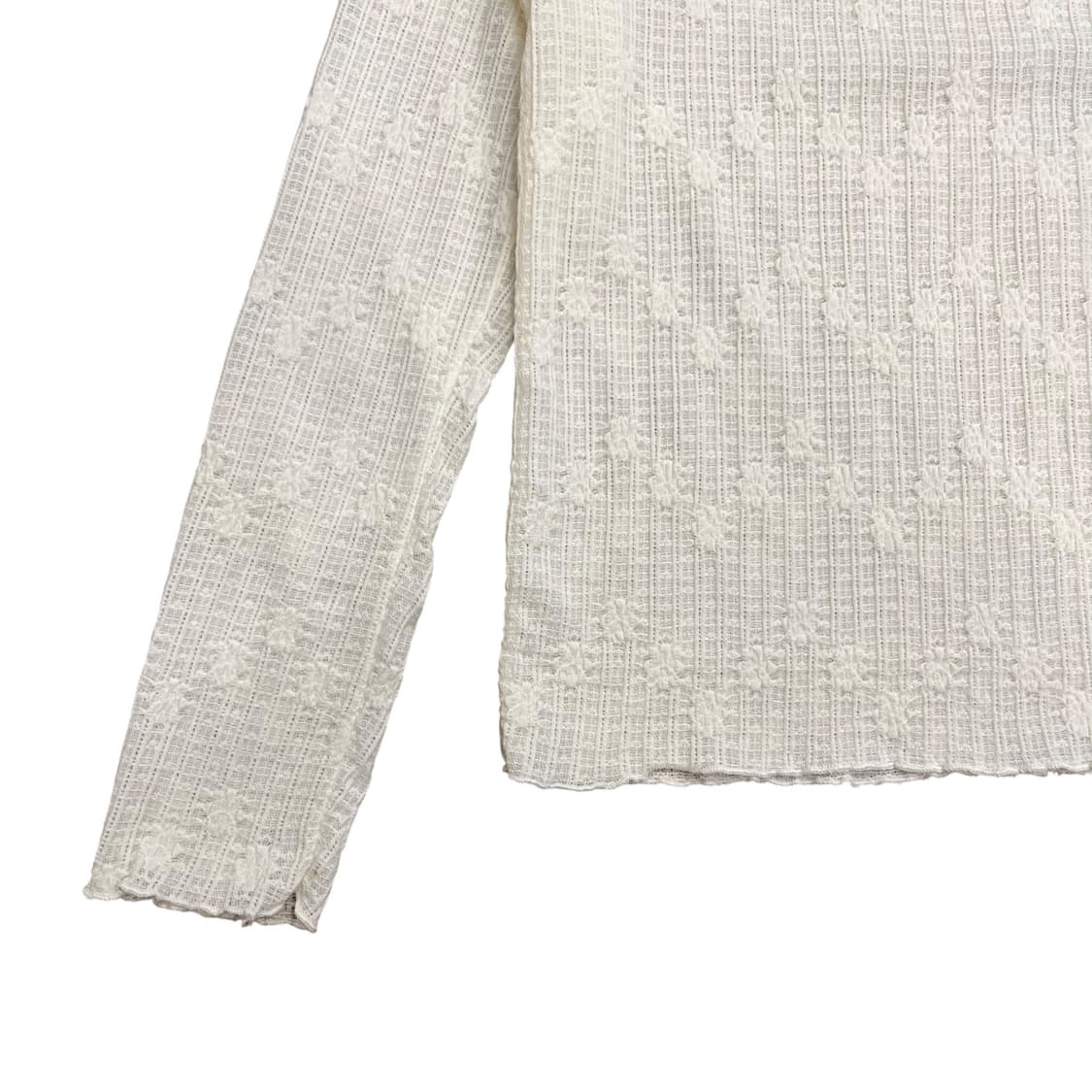  Ivory Lace Embroidery Turtleneck T-Shir 상품이미지4