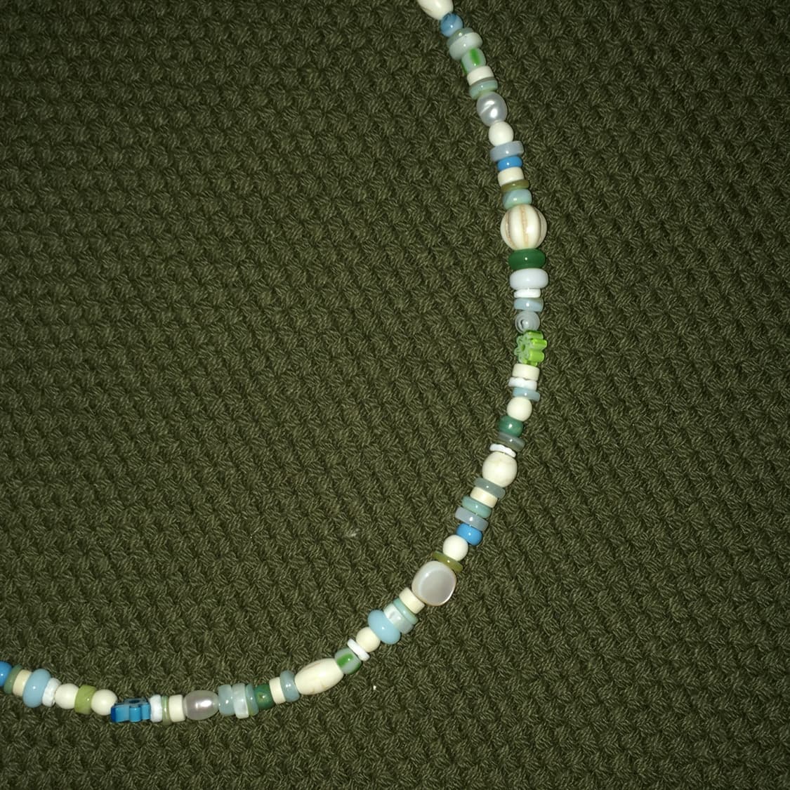 블루&그린 믹스비즈 목걸이 상품이미지2