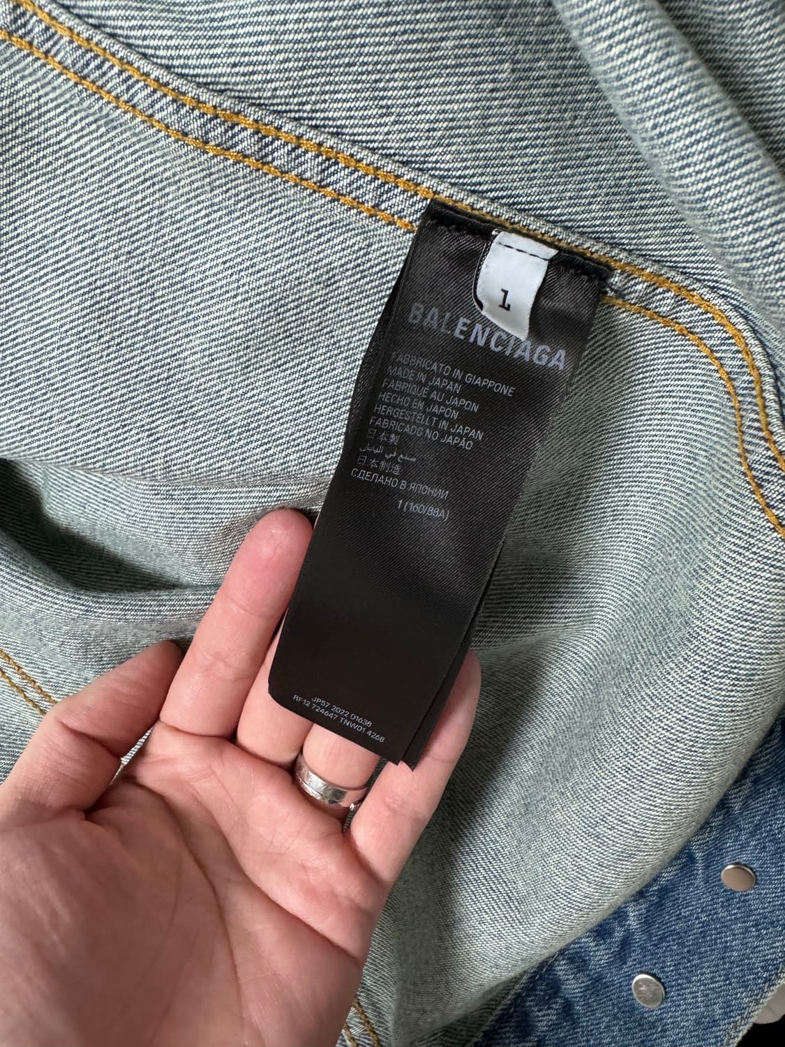 발렌시아가 오버핏 청자켓 상품이미지5