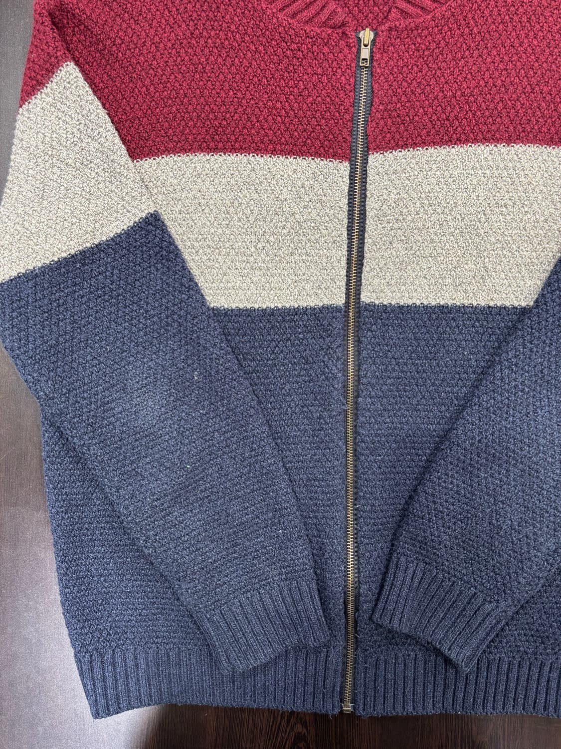 단가라 니트 집업 가디건 상품이미지4