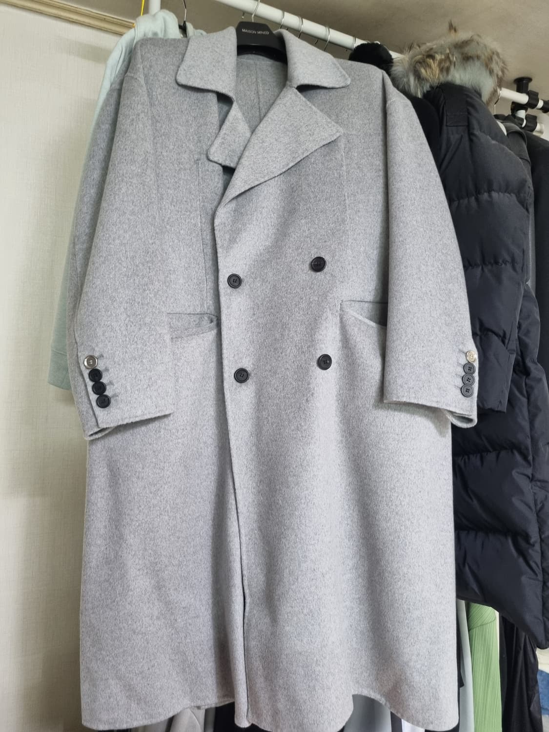Hademade Oversized Double Coat Grey 상품이미지3