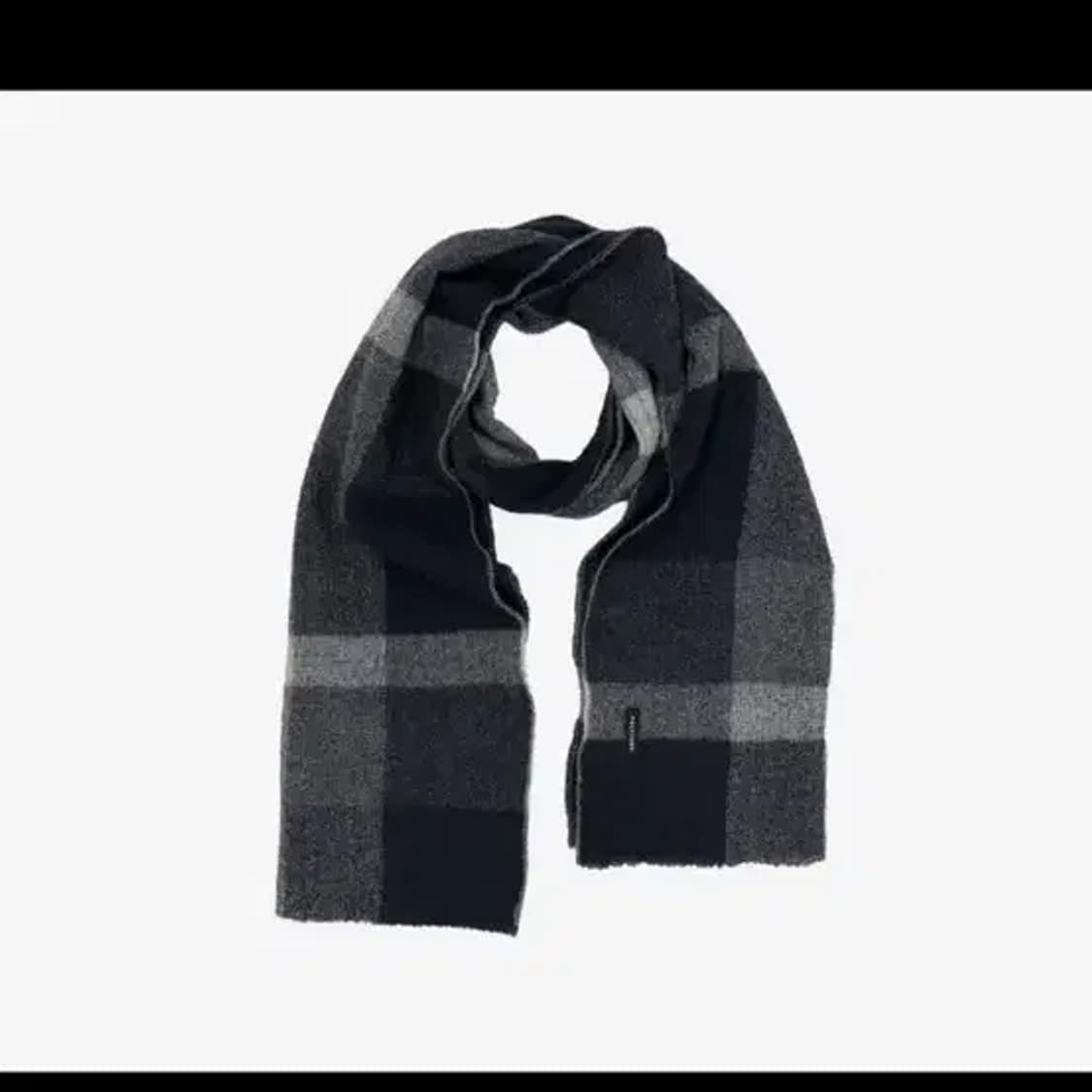 폴리테루 밀링 울 머플러 제페니스 울 네이비 체크 상품이미지1