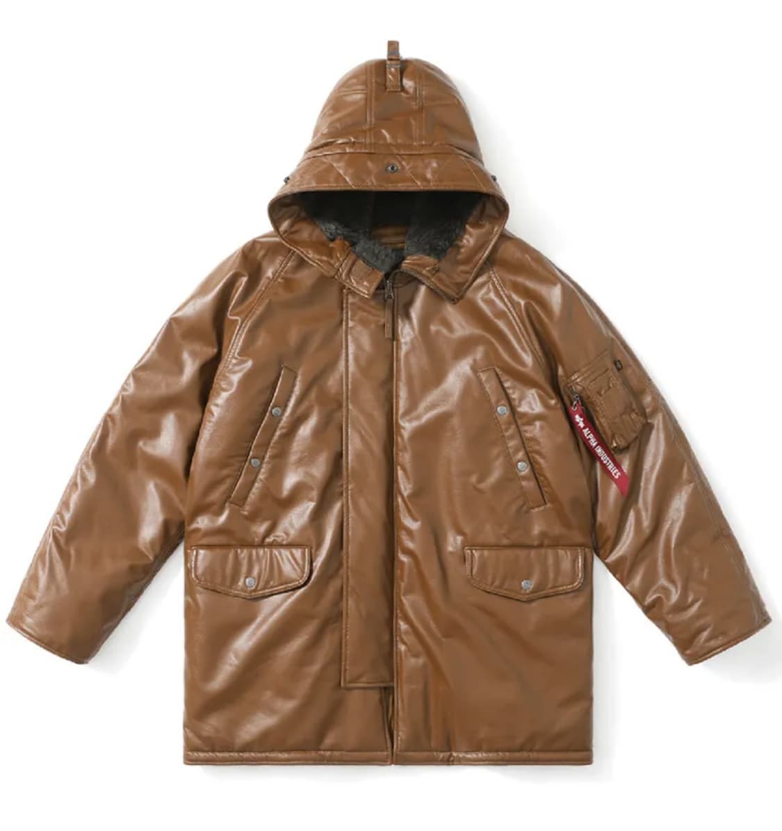예스아이씨x알파인더스트리스 N-3B 파카 BROWN 상품이미지3