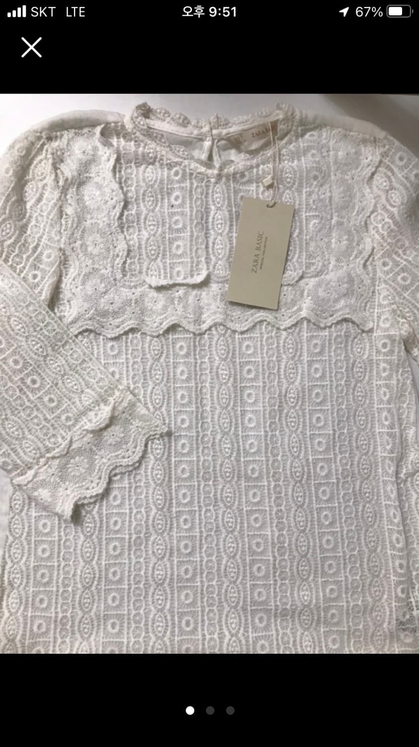 zara 크러쉐 면 탑 새것  상품이미지1