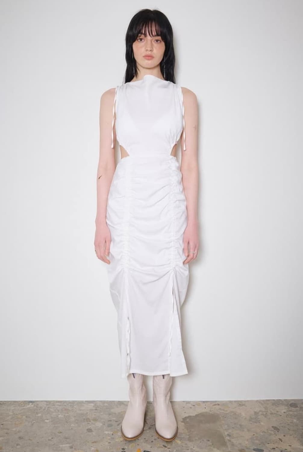 화이트 롱 원피스 상품이미지3