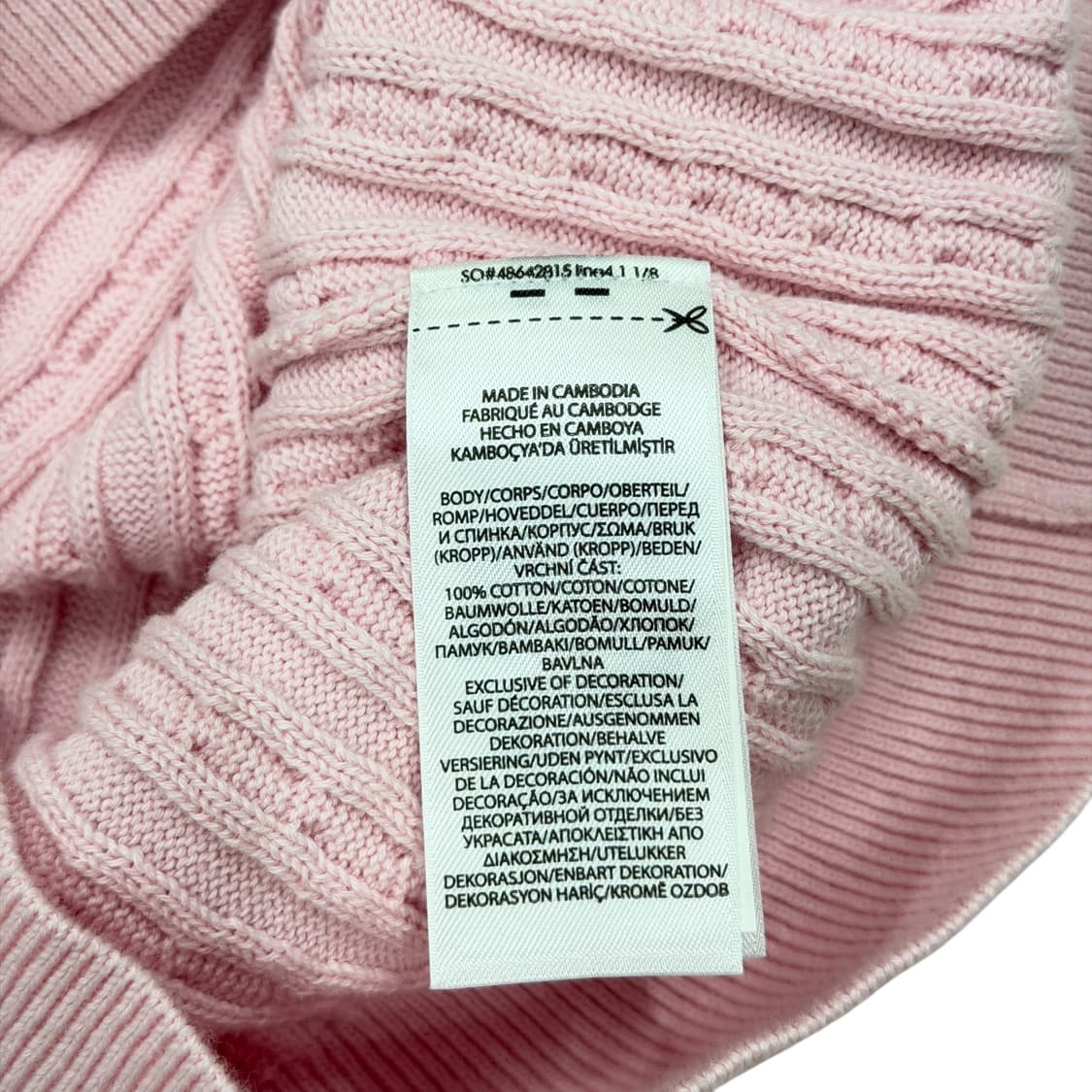 폴로랄프로렌 걸즈 딸기우유 핑크 꽈배기 니트 가디건 XL 상품이미지4