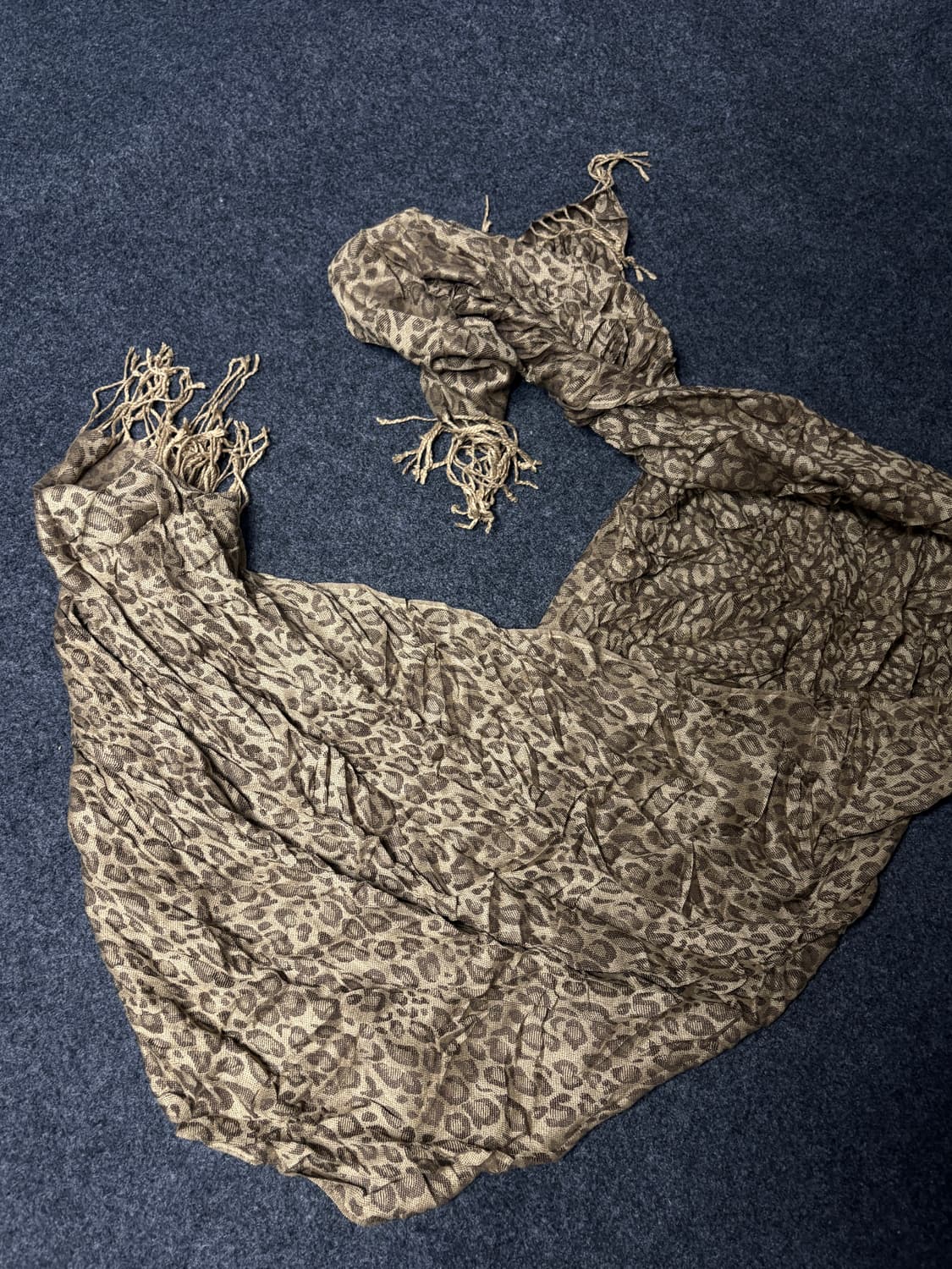 Vintage y2k punk Leopard muffler 상품이미지3