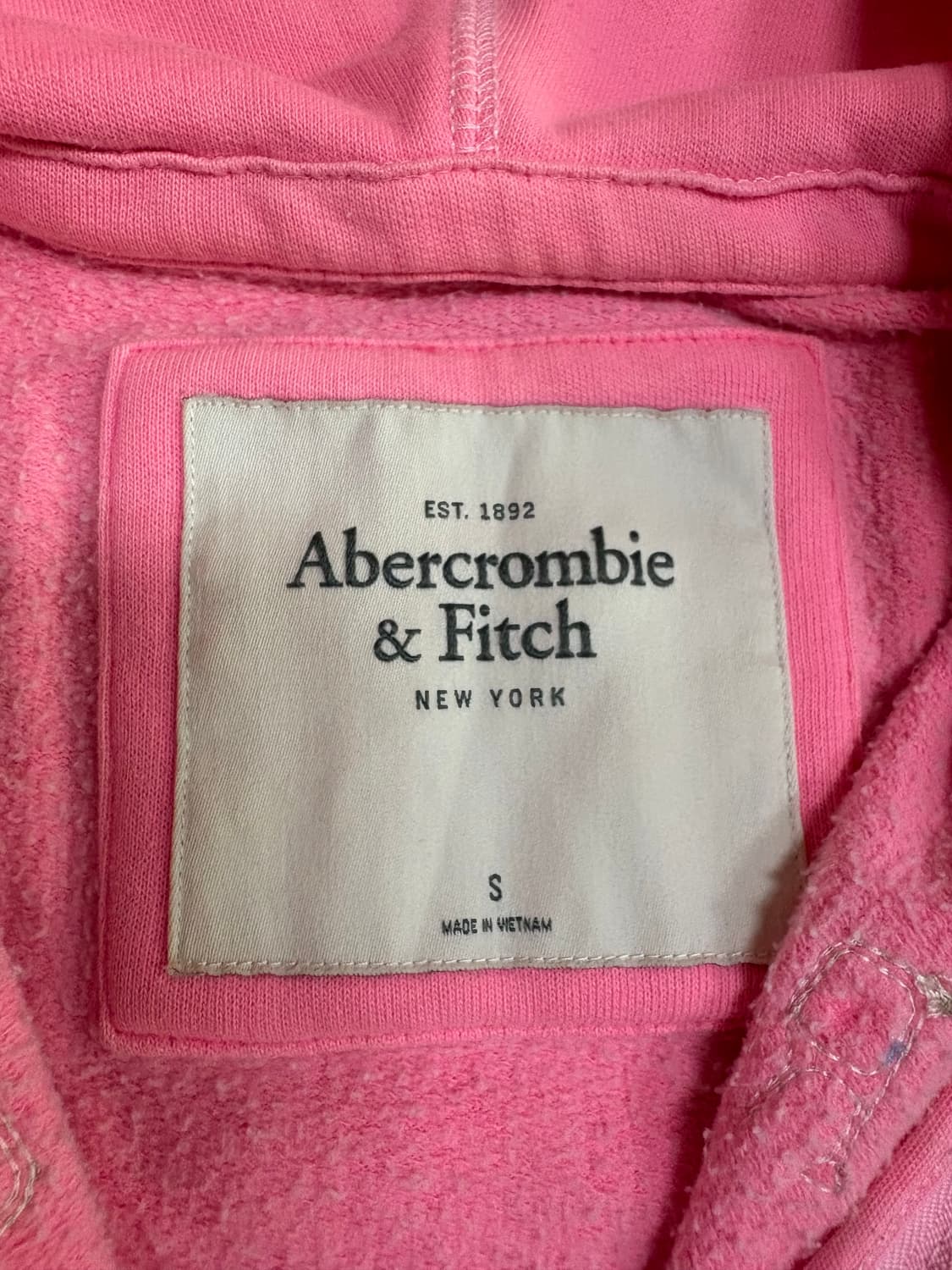 아베크롬비 딱붙핏 후드집업 핑크 s 상품이미지2