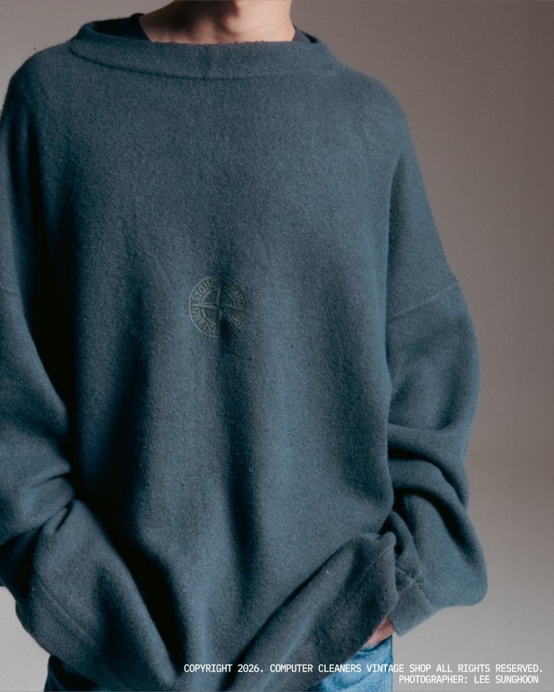 [XXL]91AW 스톤아일랜드 아카이브 로고 후리스 점퍼 상품이미지3