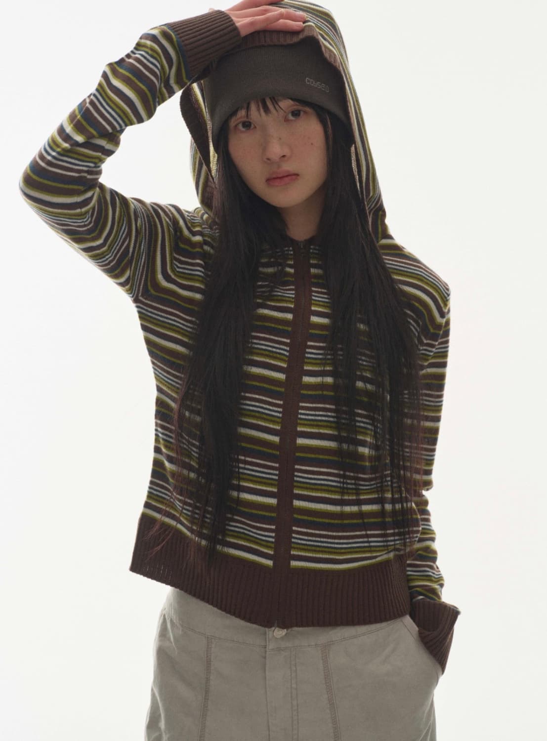 코이세이오 소프트 니트 집업 상품이미지2