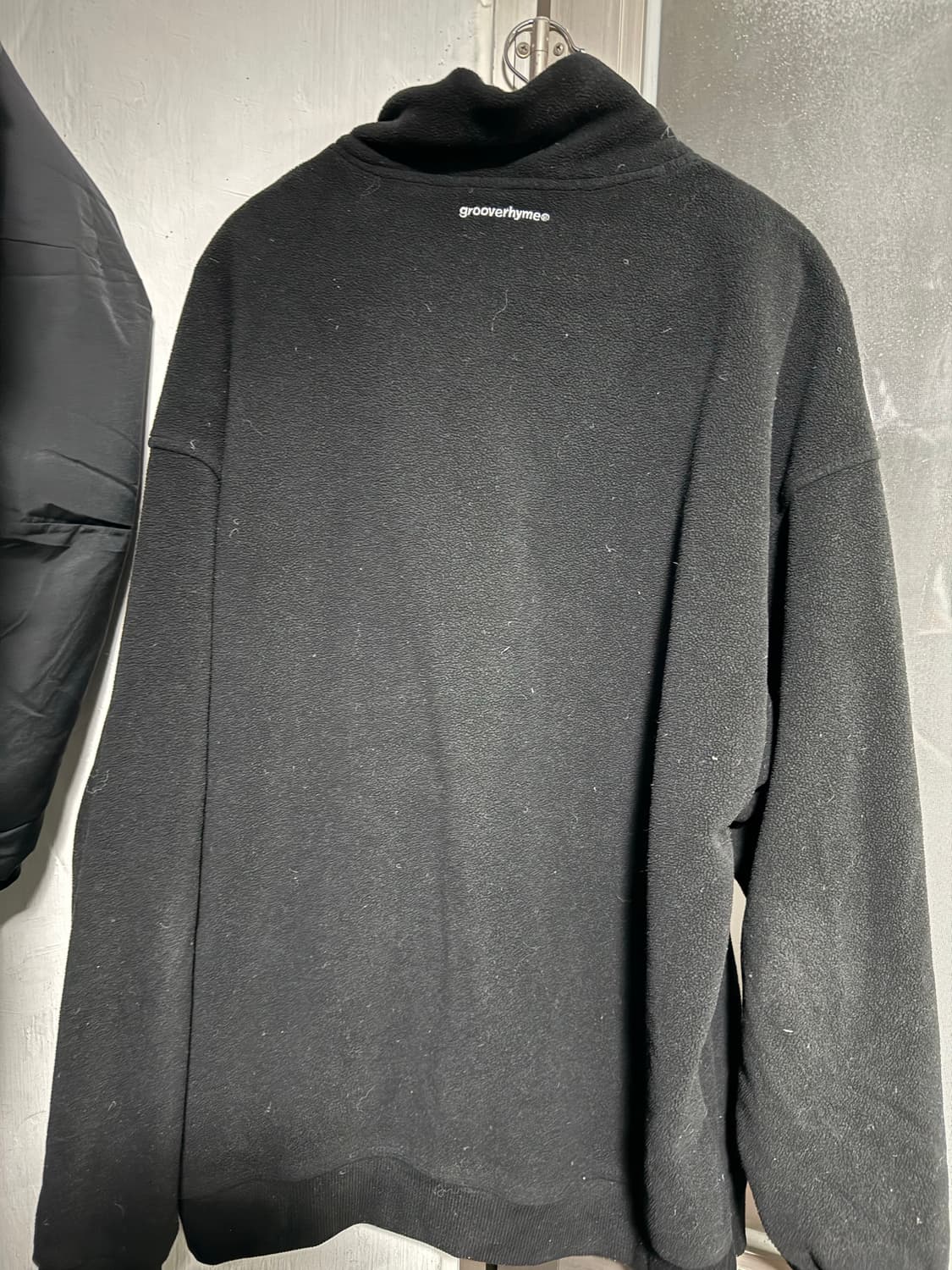 grooveryhyme 후리스 반집업 블랙 xl 상품이미지2