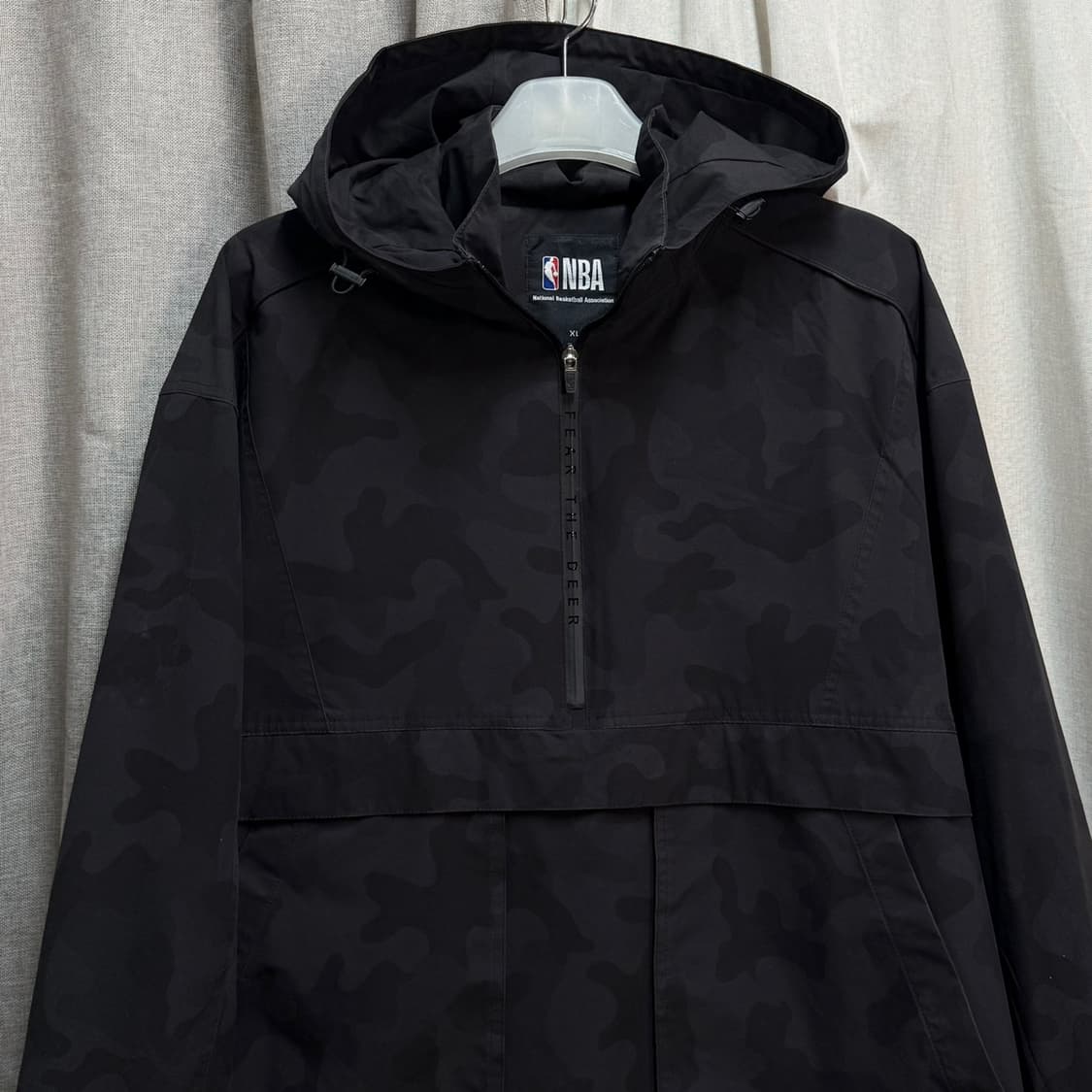 [XL] NBA 밀워키 벅스 카모 아노락 바람막이 후드자켓 상품이미지3
