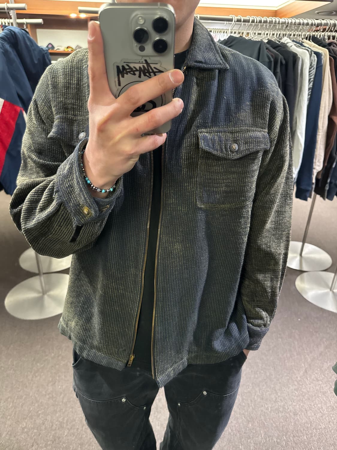 L)JUBAIN 빈티지 코듀로이 셔츠 집업 자켓 상품이미지1