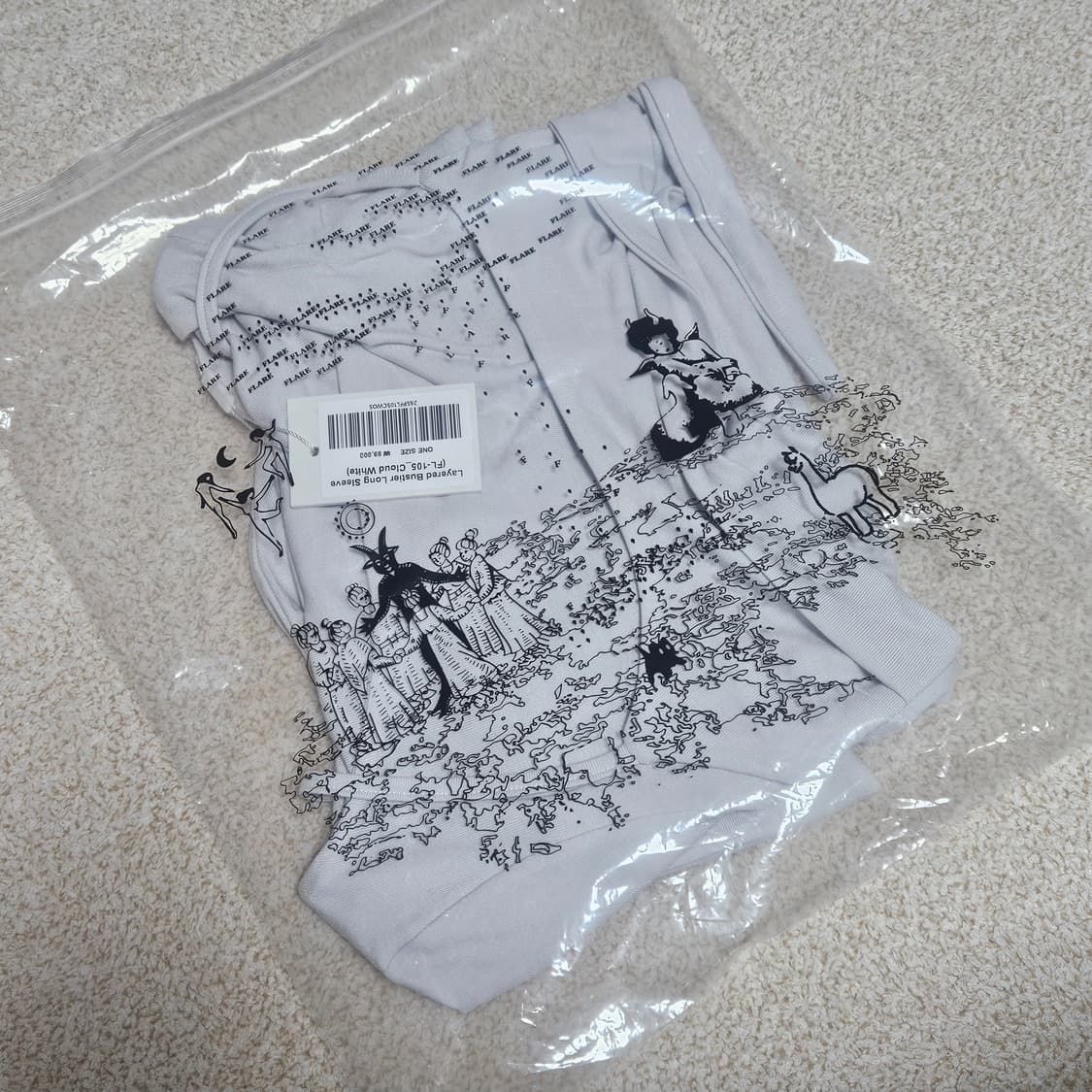 플레어업 레이어드 뷔스티에 롱슬리브 [클라우드 화이트] 상품이미지1